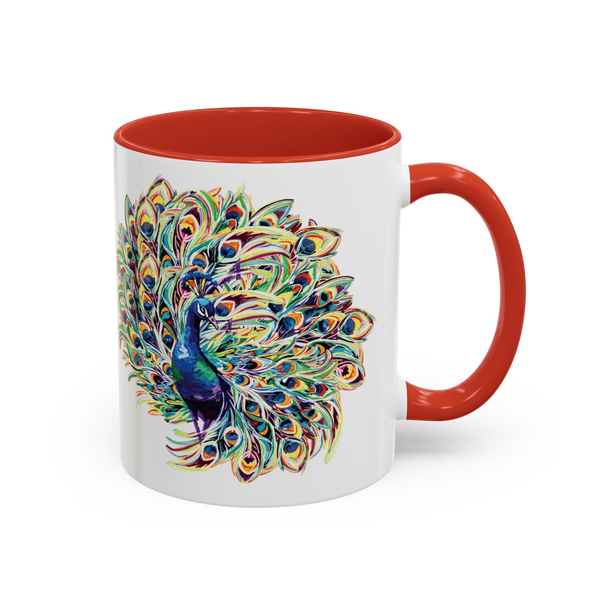 Peacock Burst Two Tone Ceramic Mugs (11oz & 15oz) - Blue Cava