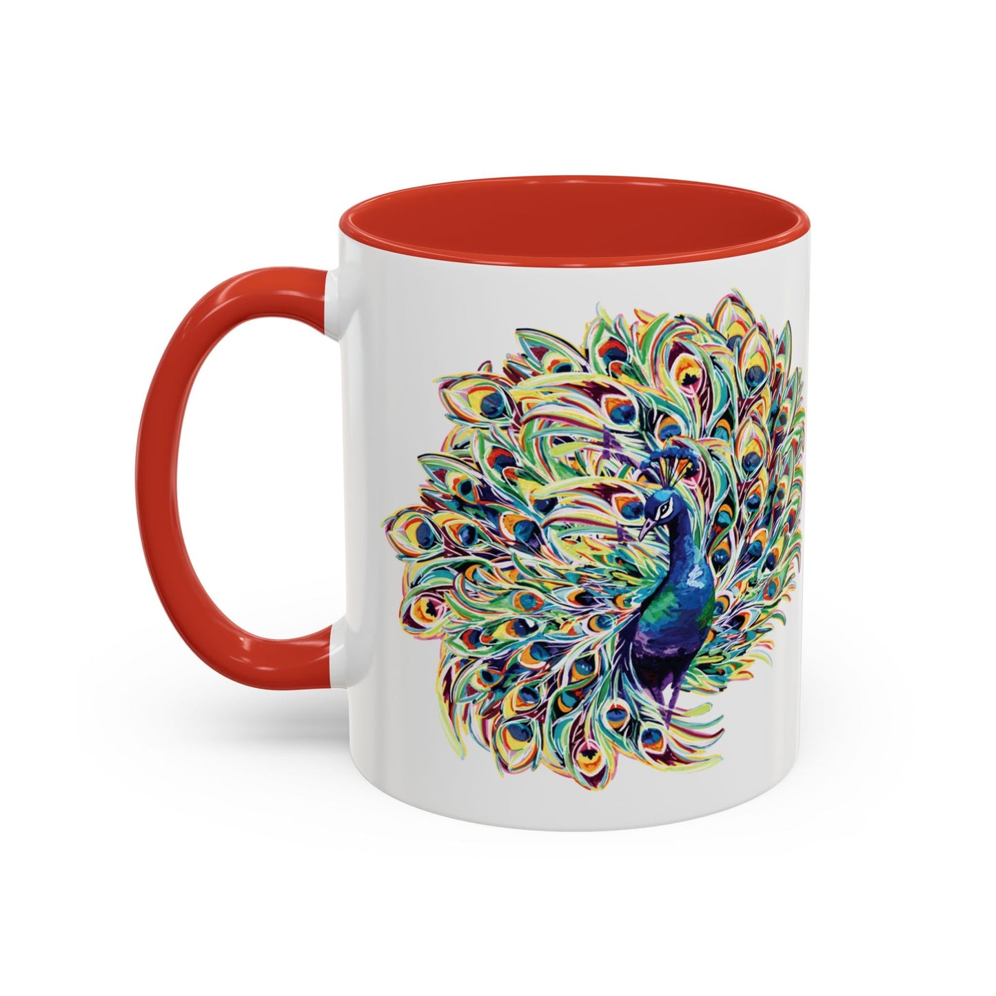 Peacock Burst Two Tone Ceramic Mugs (11oz & 15oz) - Blue Cava