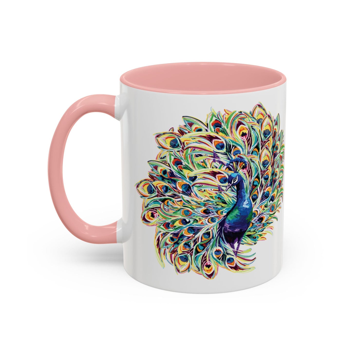 Peacock Burst Two Tone Ceramic Mugs (11oz & 15oz) - Blue Cava