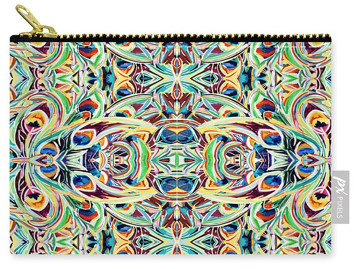 Peacock Fiesta - Zip Pouch - Blue Cava