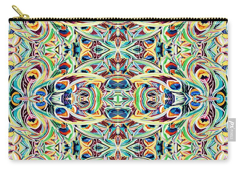 Peacock Fiesta - Zip Pouch - Blue Cava