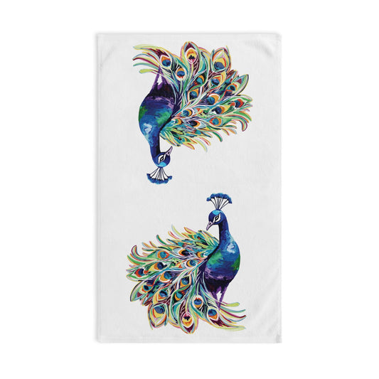 Peacock Hand Towel (Poly/Cotton) - Blue Cava