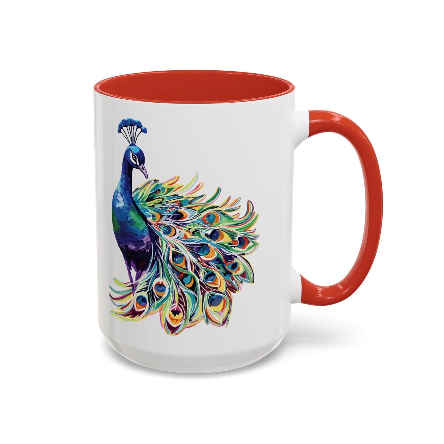 Peacock Two Tone Coffee Mugs (11oz & 15oz) - Blue Cava