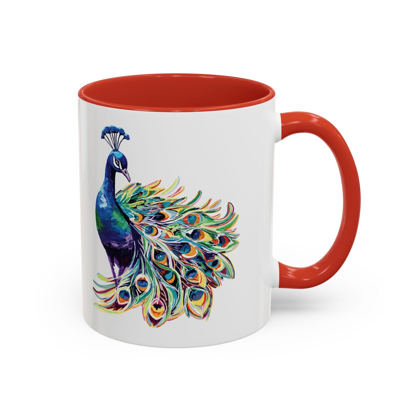 Peacock Two Tone Coffee Mugs (11oz & 15oz) - Blue Cava