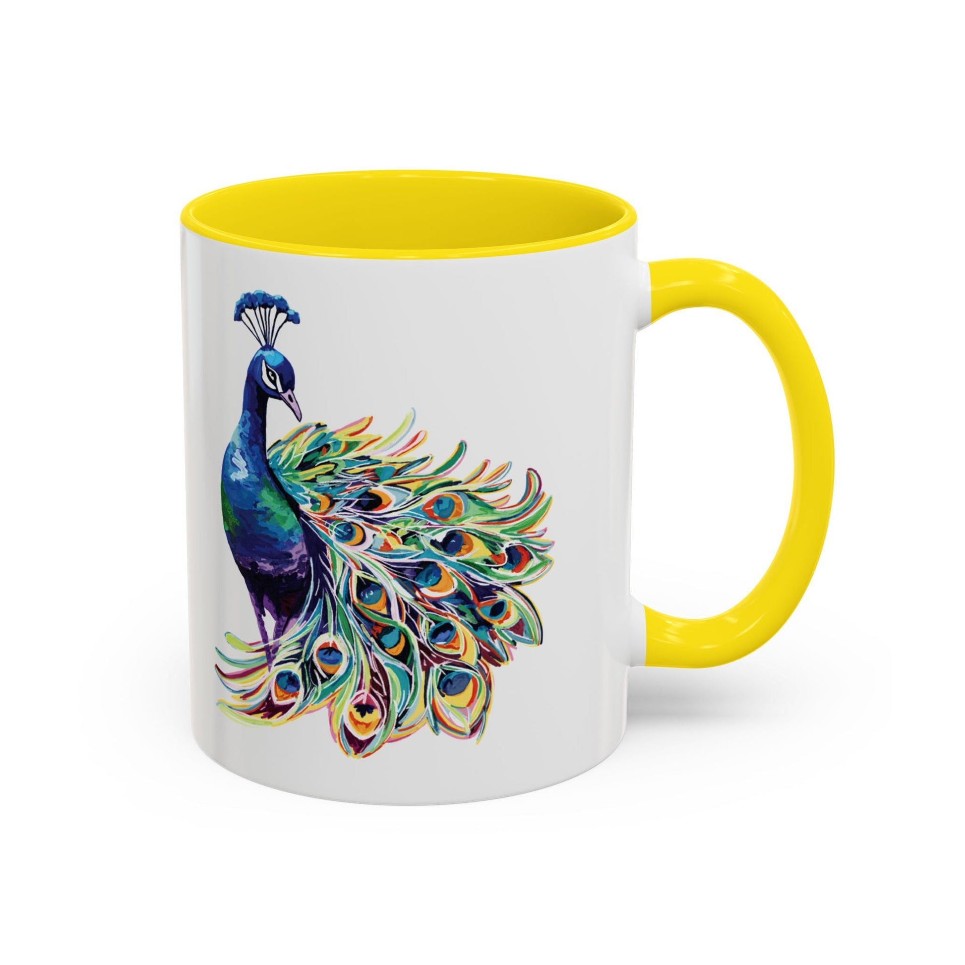 Peacock Two Tone Coffee Mugs (11oz & 15oz) - Blue Cava