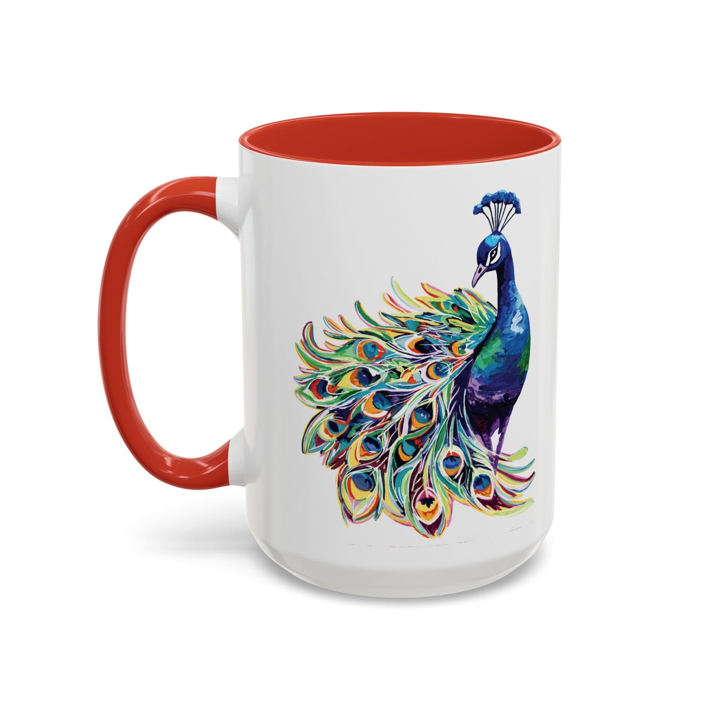 Peacock Two Tone Coffee Mugs (11oz & 15oz) - Blue Cava