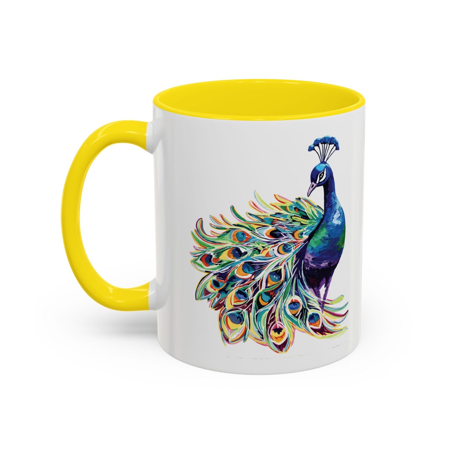 Peacock Two Tone Coffee Mugs (11oz & 15oz) - Blue Cava