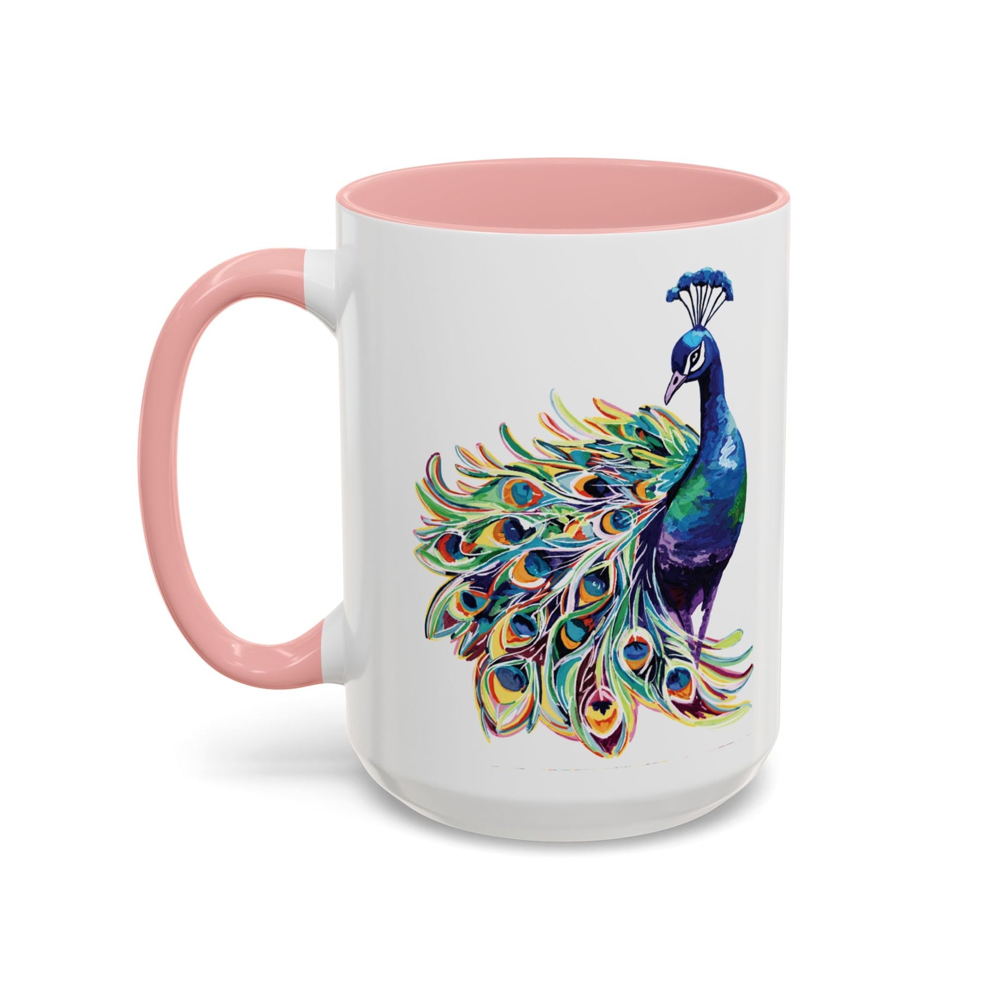 Peacock Two Tone Coffee Mugs (11oz & 15oz) - Blue Cava