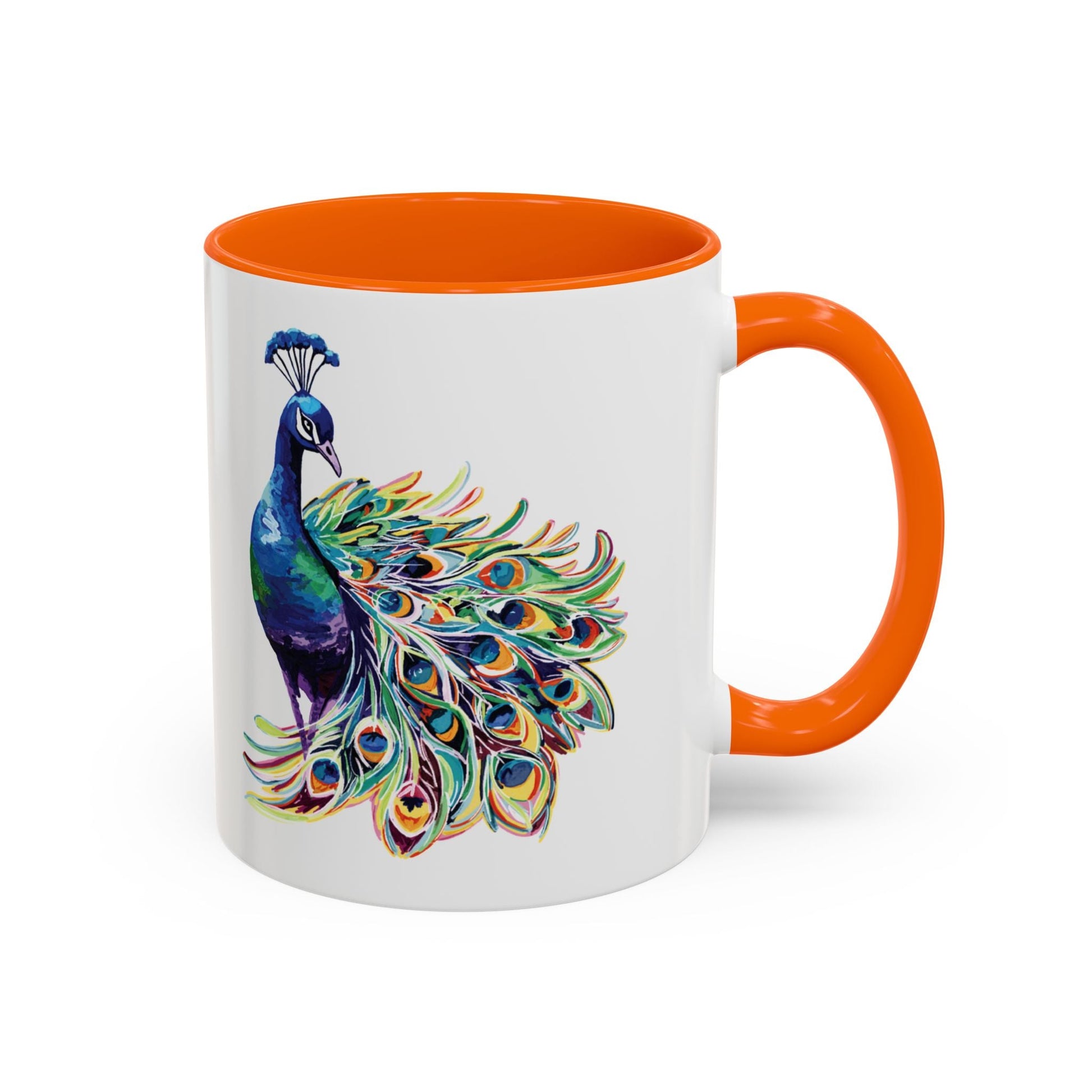 Peacock Two Tone Coffee Mugs (11oz & 15oz) - Blue Cava