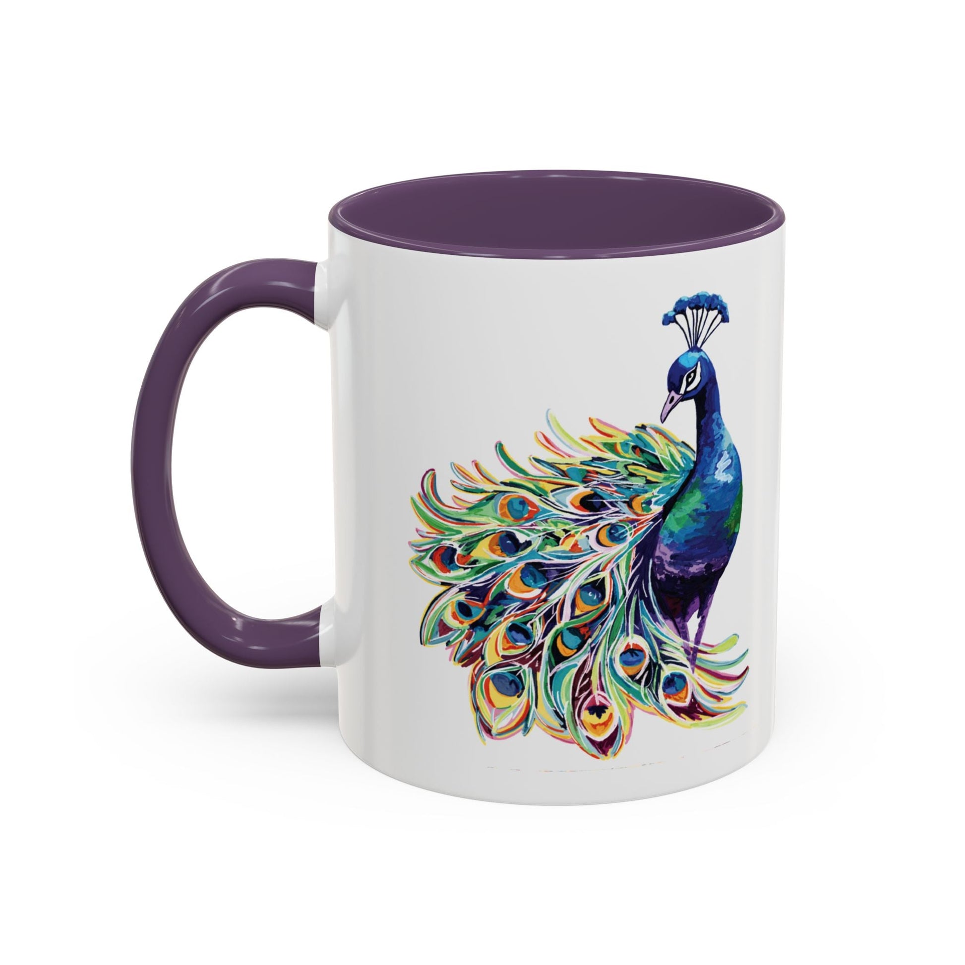 Peacock Two Tone Coffee Mugs (11oz & 15oz) - Blue Cava