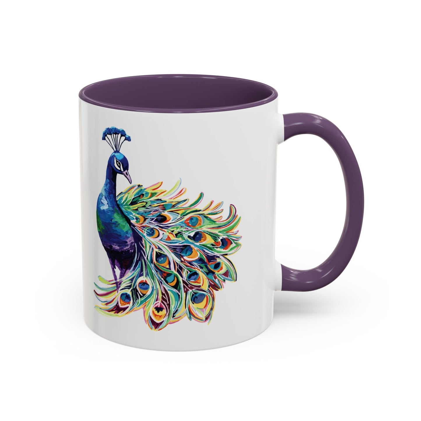 Peacock Two Tone Coffee Mugs (11oz & 15oz) - Blue Cava