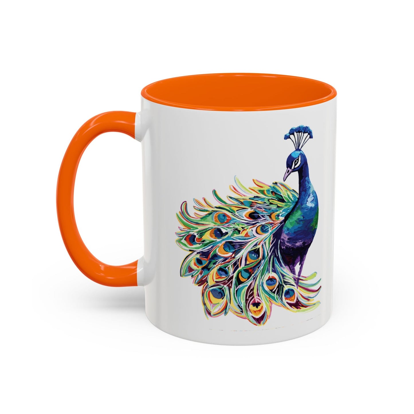 Peacock Two Tone Coffee Mugs (11oz & 15oz) - Blue Cava