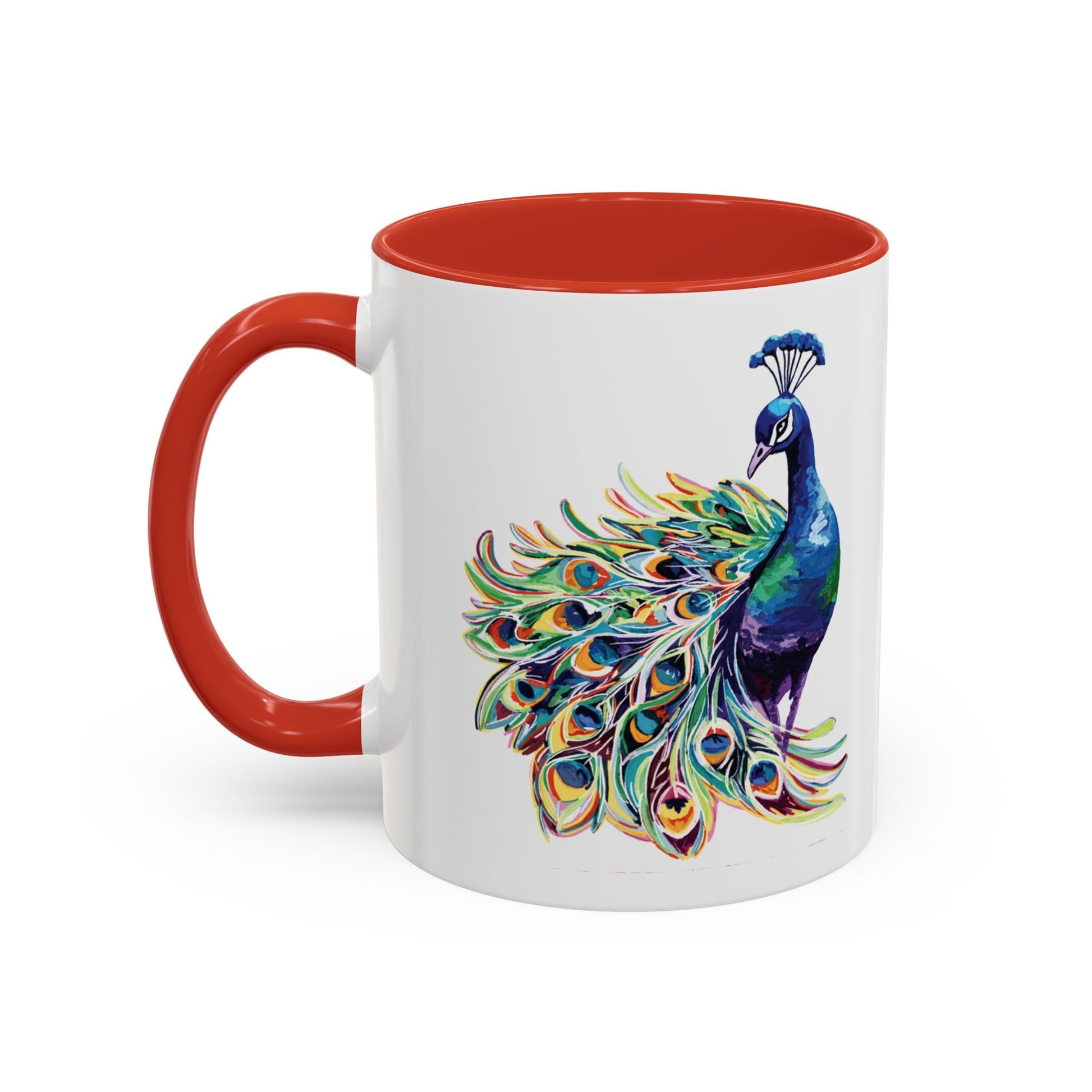 Peacock Two Tone Coffee Mugs (11oz & 15oz) - Blue Cava