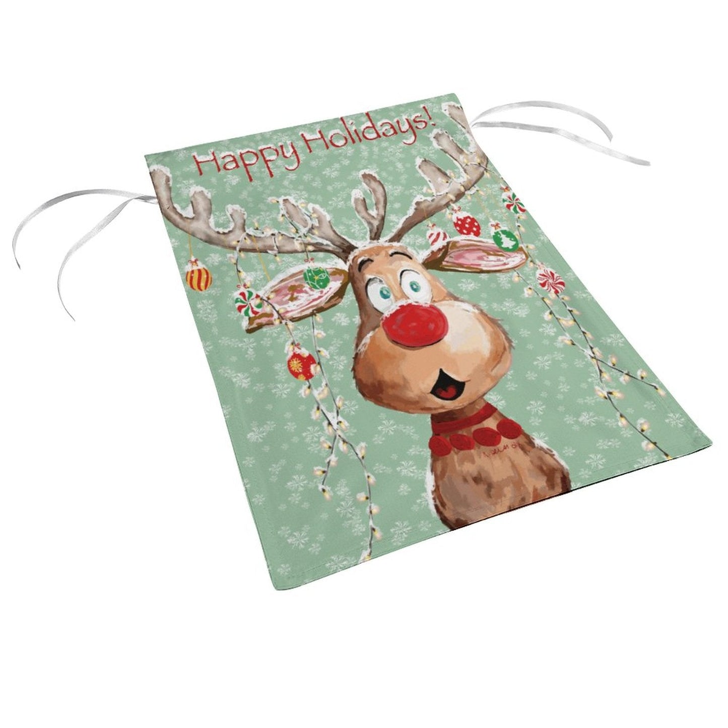 "Pedro" Happy Holidays Garden Flag (2 Sides) - 12"x18" - Blue Cava