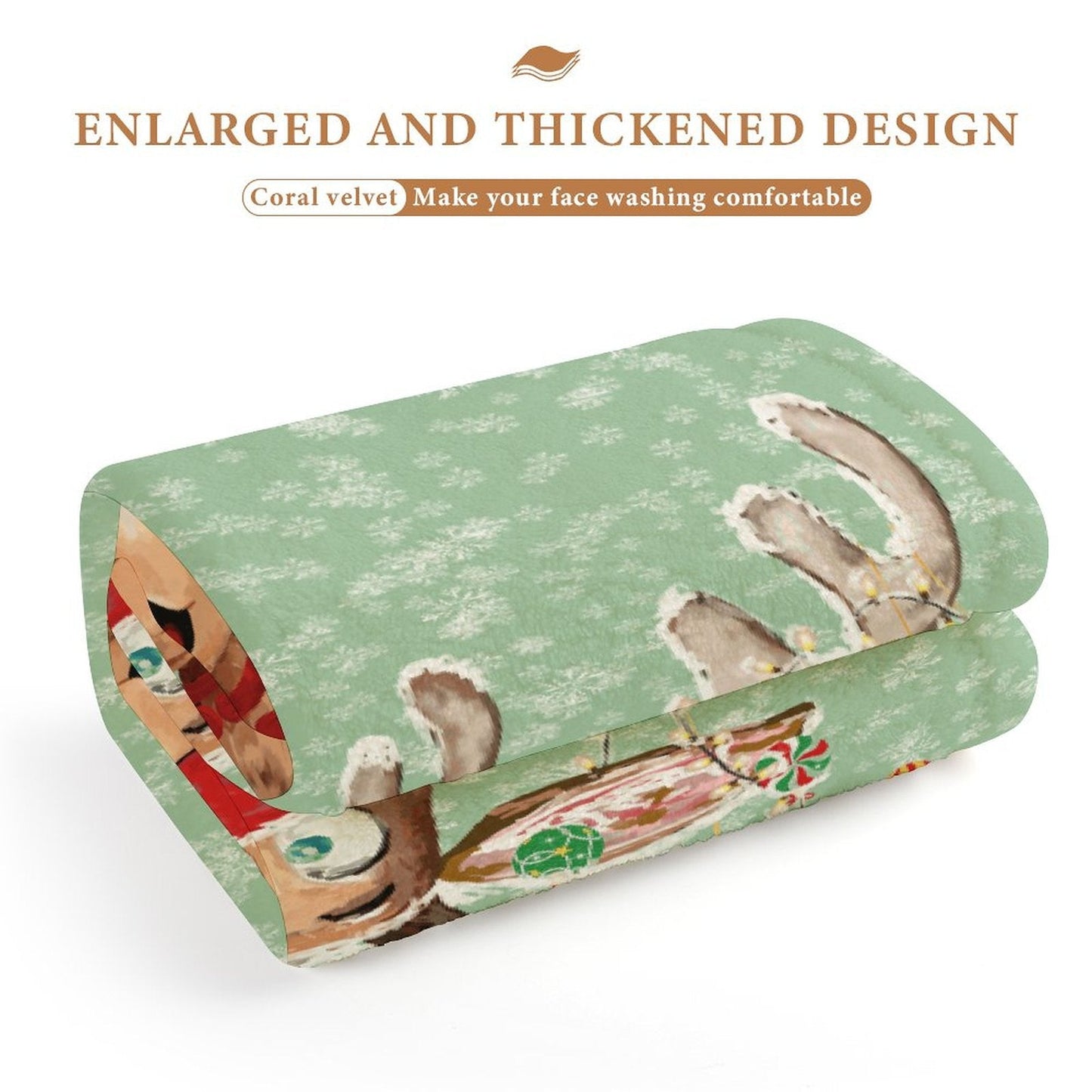 "Pedro" Reindeer Hand Towel - Blue Cava