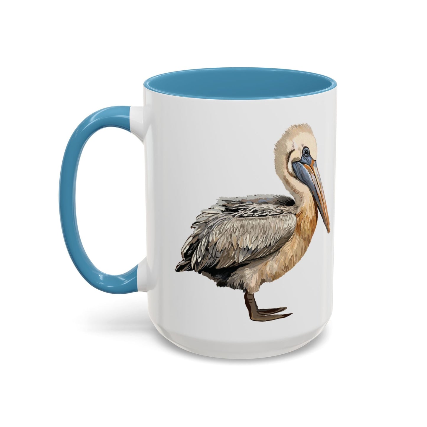 Pelican Two Tone Ceramic Mugs (11oz &15oz) - Blue Cava