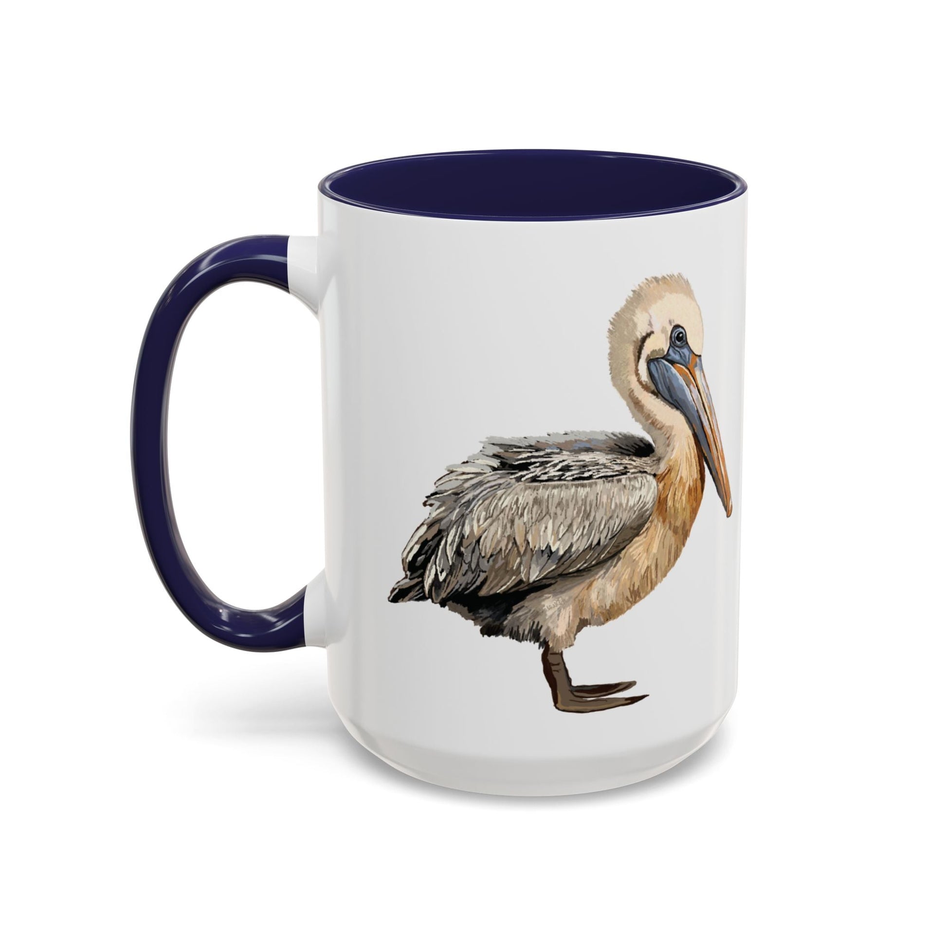 Pelican Two Tone Ceramic Mugs (11oz &15oz) - Blue Cava