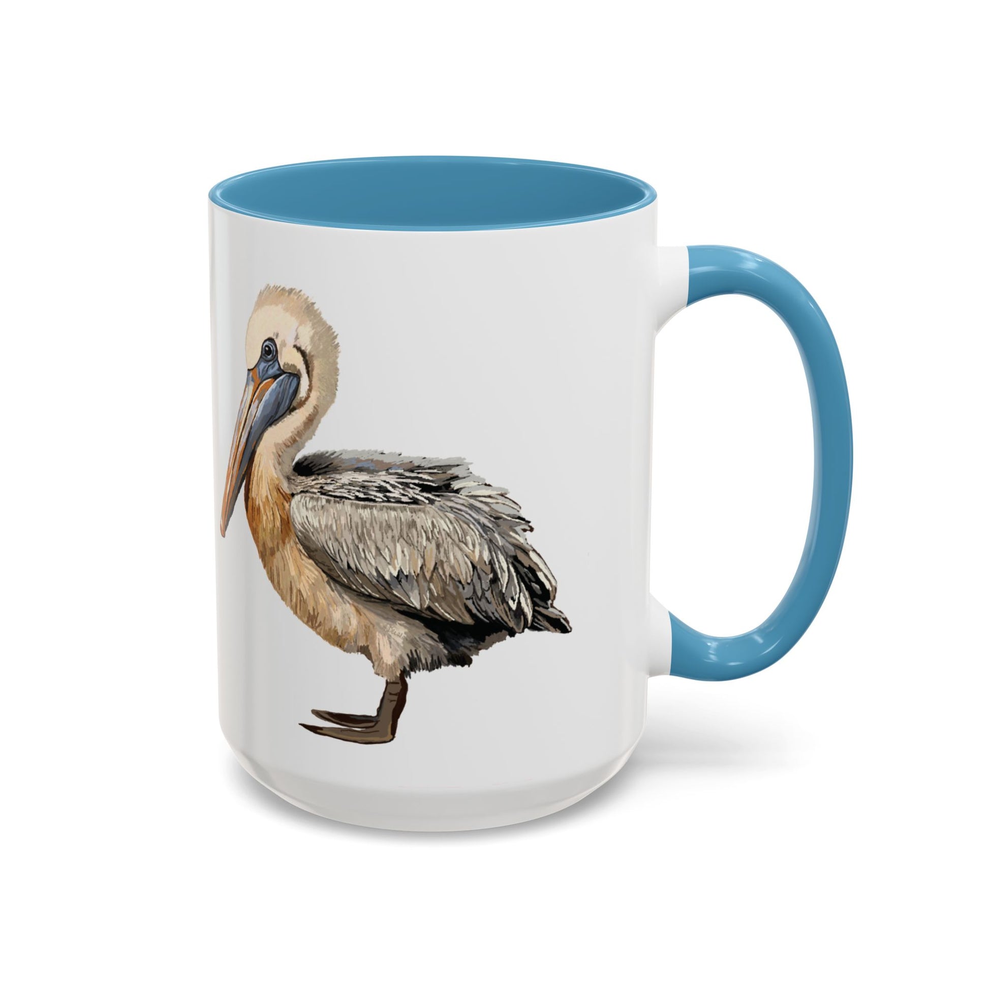 Pelican Two Tone Ceramic Mugs (11oz &15oz) - Blue Cava