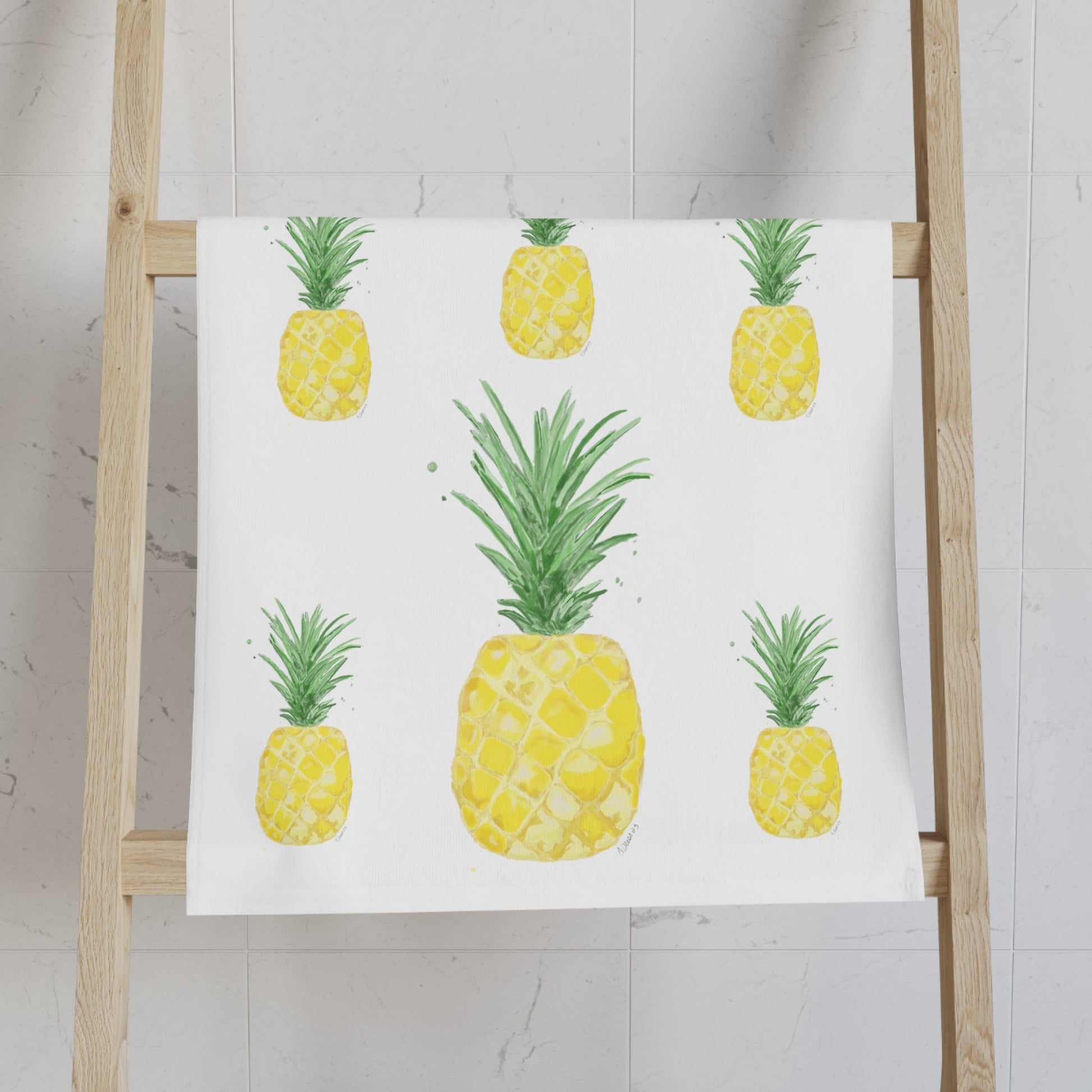 Pineapple Hand Towel (Poly/Cotton) - Blue Cava