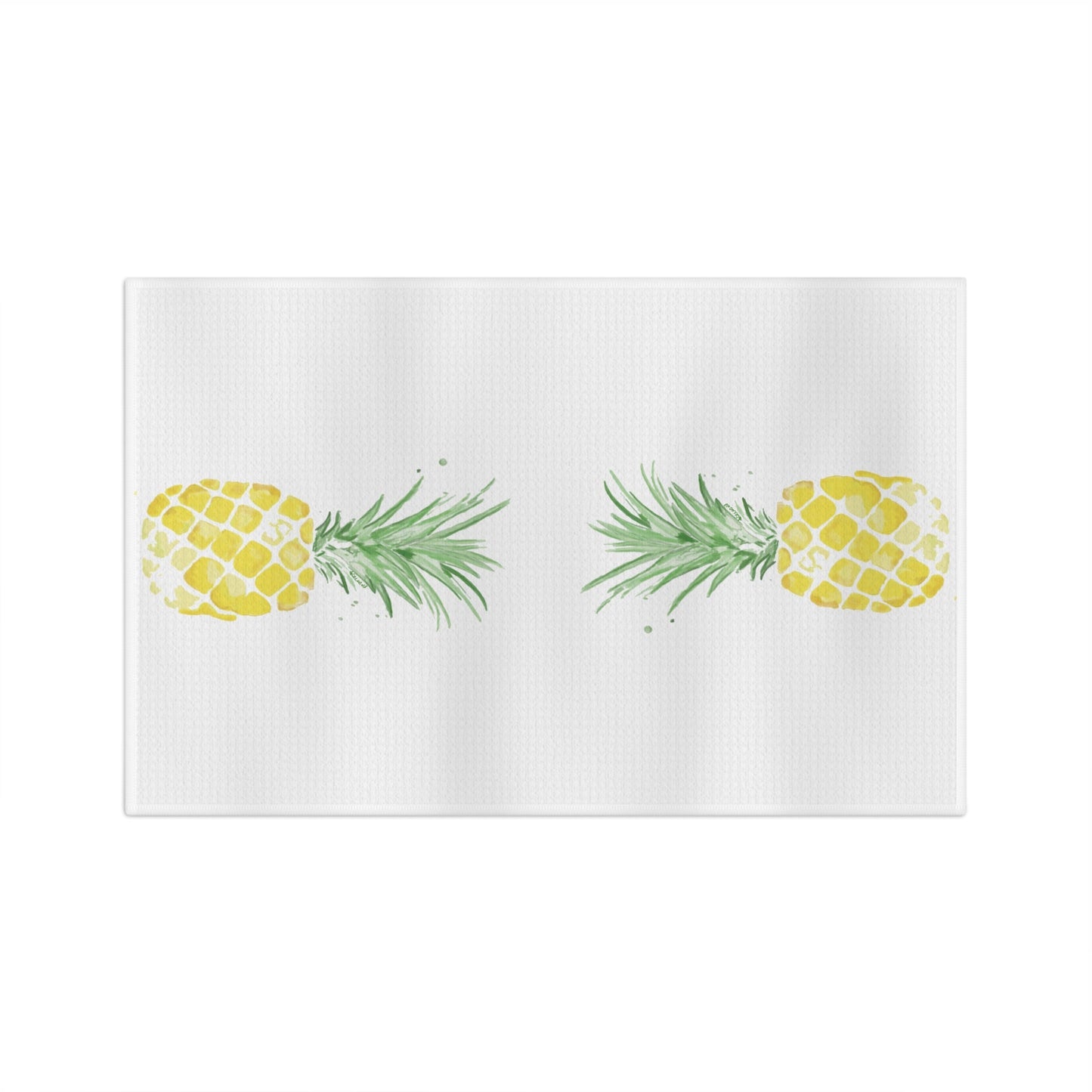 Pineapple Microfiber Waffle Towel - Blue Cava