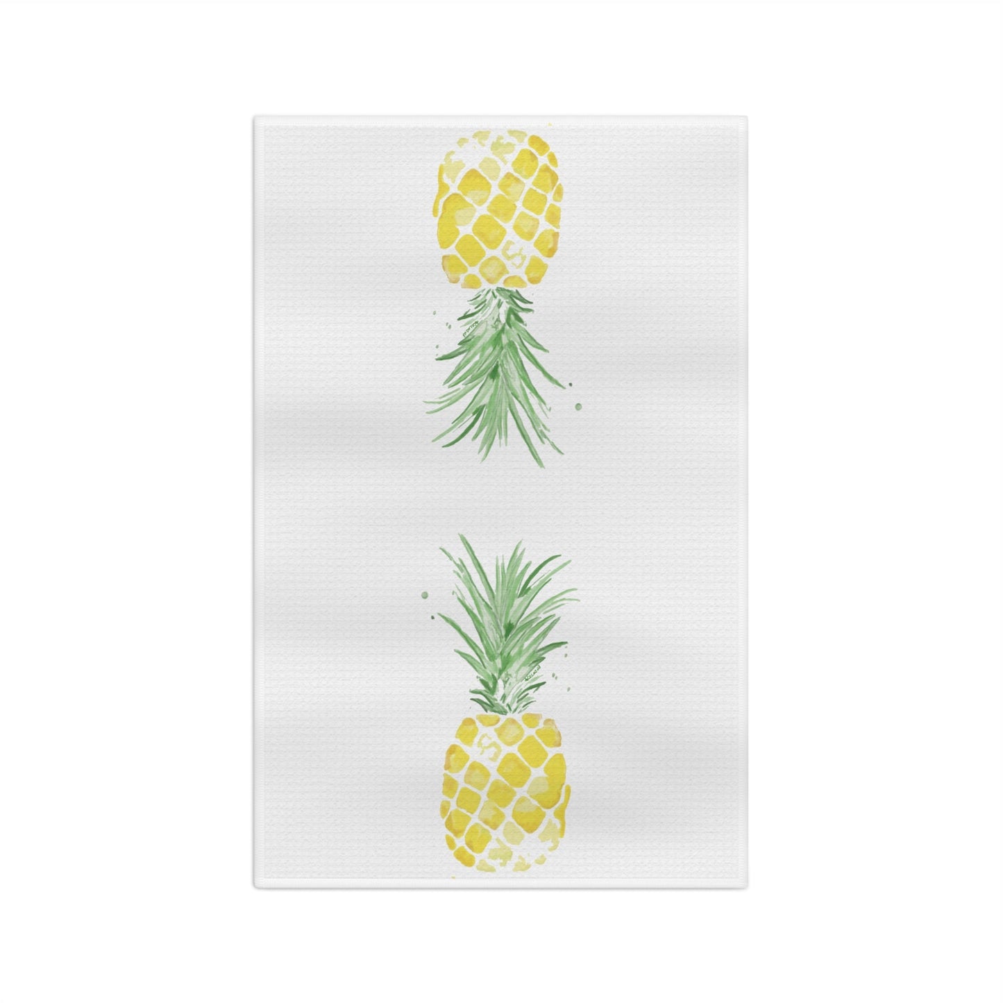 Pineapple Microfiber Waffle Towel - Blue Cava