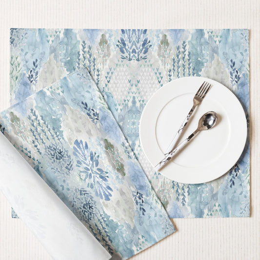 Watercolor Placemat Set - Blue Cava