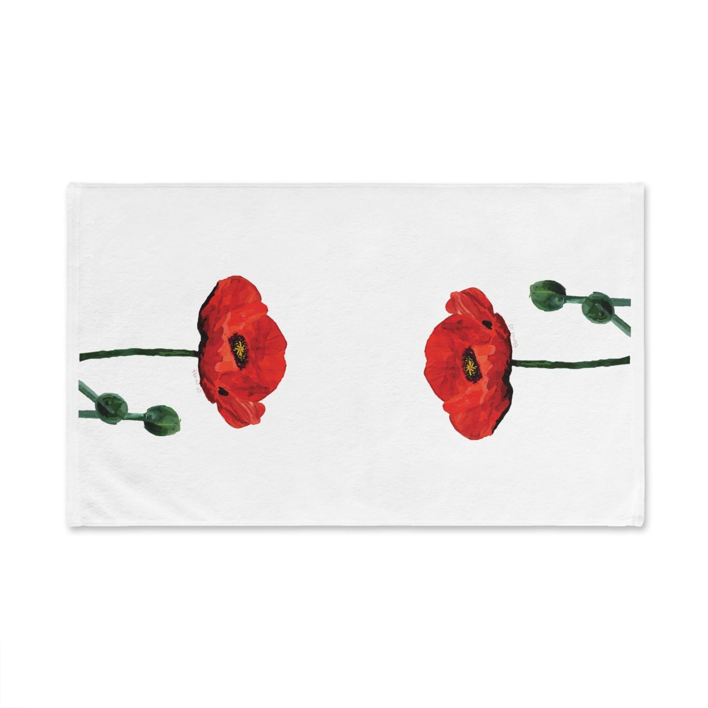 Poppy Hand Towel (Poly Cotton) - Blue Cava