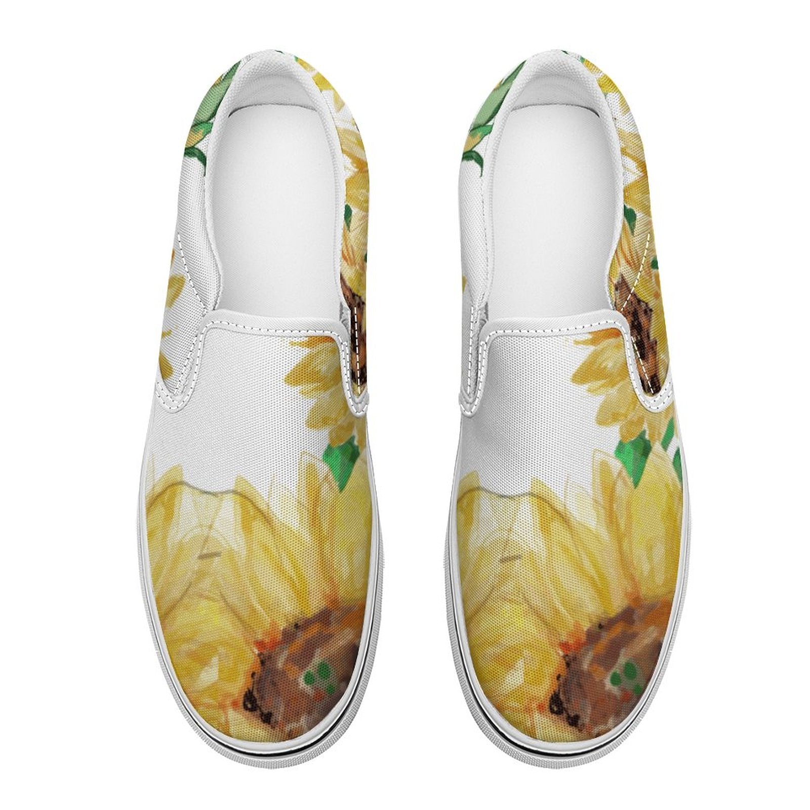 Printed Slip - on Canvas Shoes for Teenagers and Adults - Blue Cava