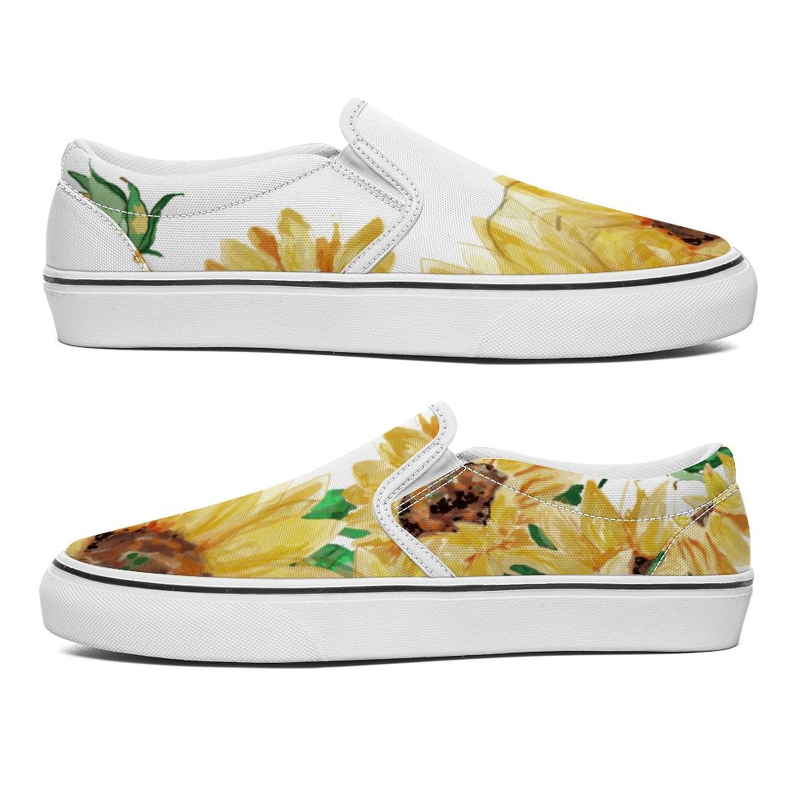 Printed Slip - on Canvas Shoes for Teenagers and Adults - Blue Cava