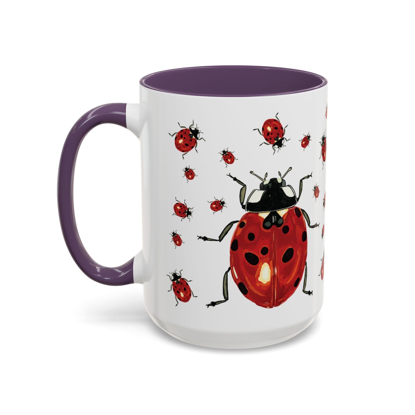 Ladybug Two Tone Ceramic Mug (11oz & 15oz) - Blue Cava