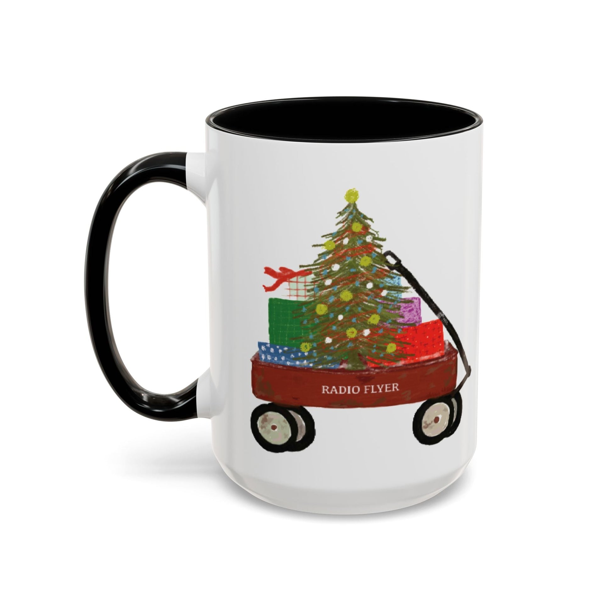 Radio Flyer Christmas Coffee Mug (11oz & 15oz) - Blue Cava