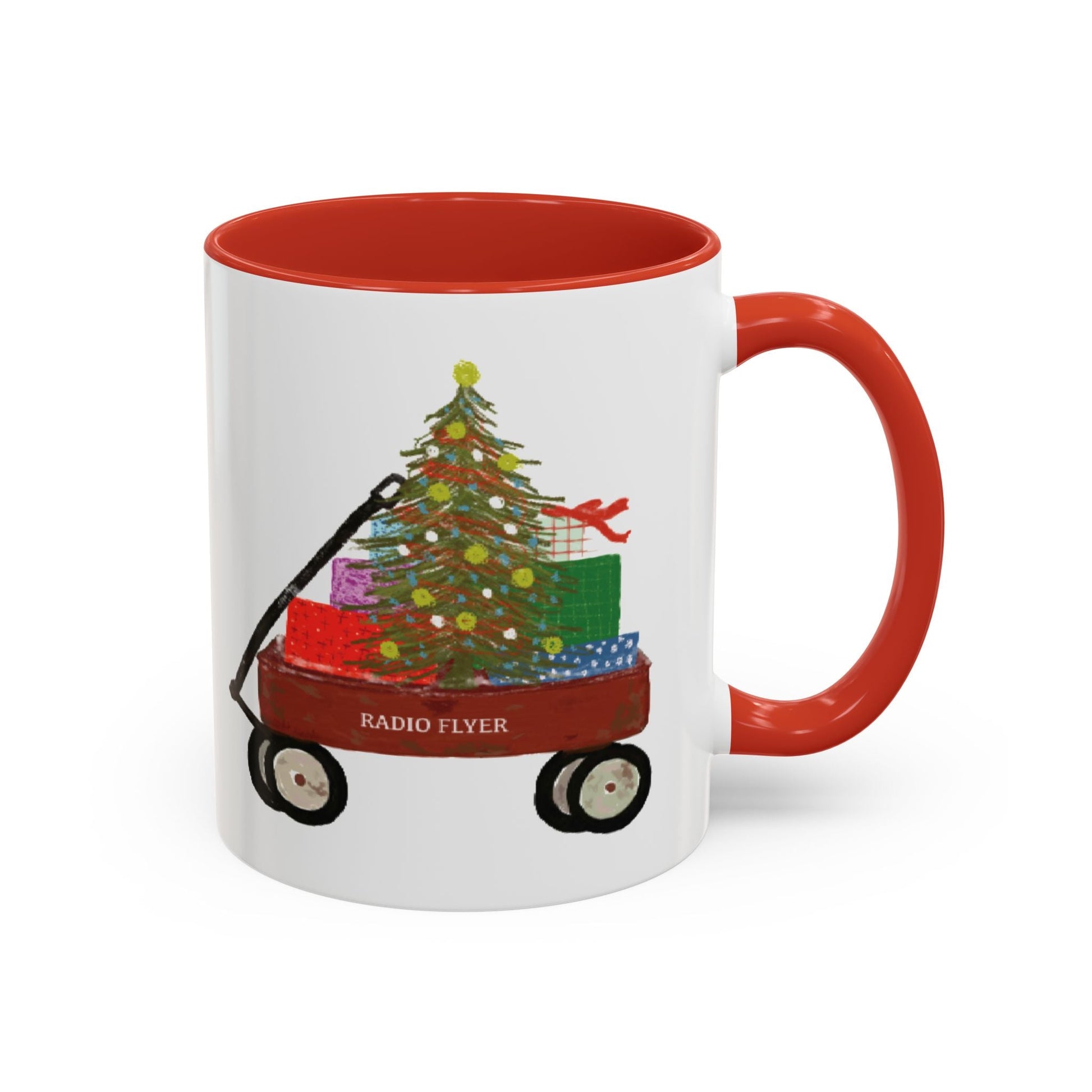 Radio Flyer Christmas Coffee Mug (11oz & 15oz) - Blue Cava