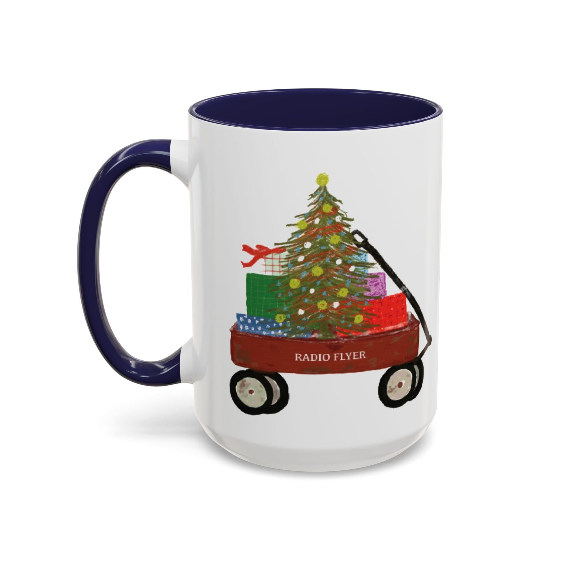 Radio Flyer Christmas Coffee Mug (11oz & 15oz) - Blue Cava