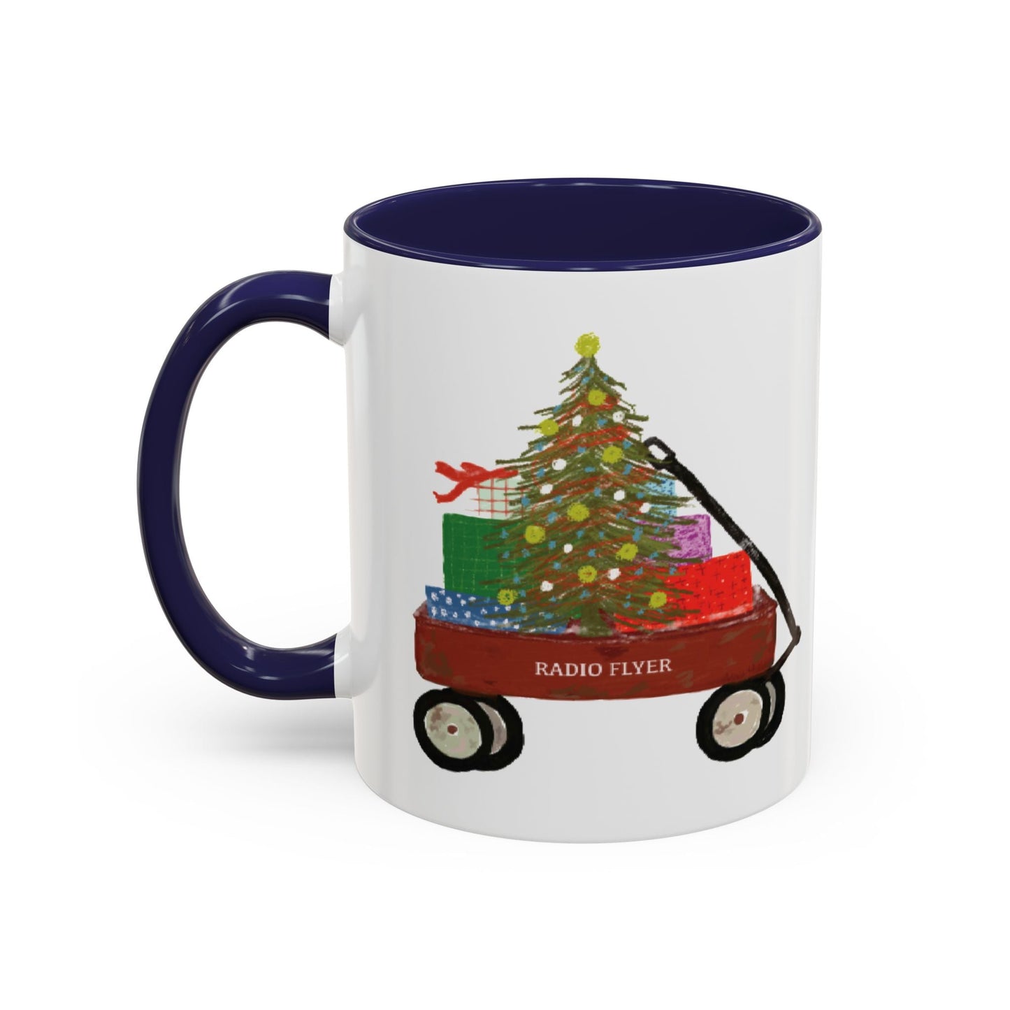 Radio Flyer Christmas Coffee Mug (11oz & 15oz) - Blue Cava