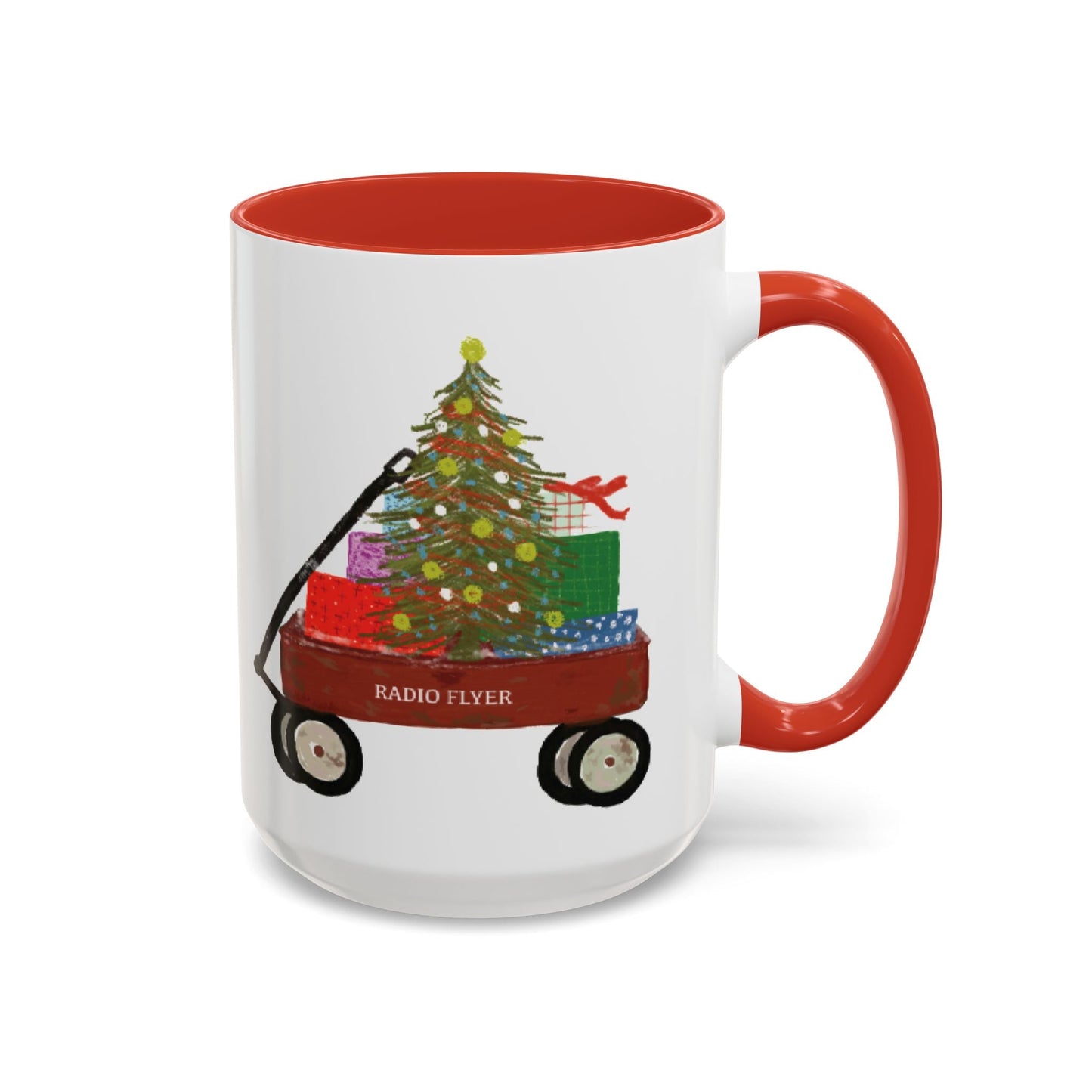 Radio Flyer Christmas Coffee Mug (11oz & 15oz) - Blue Cava