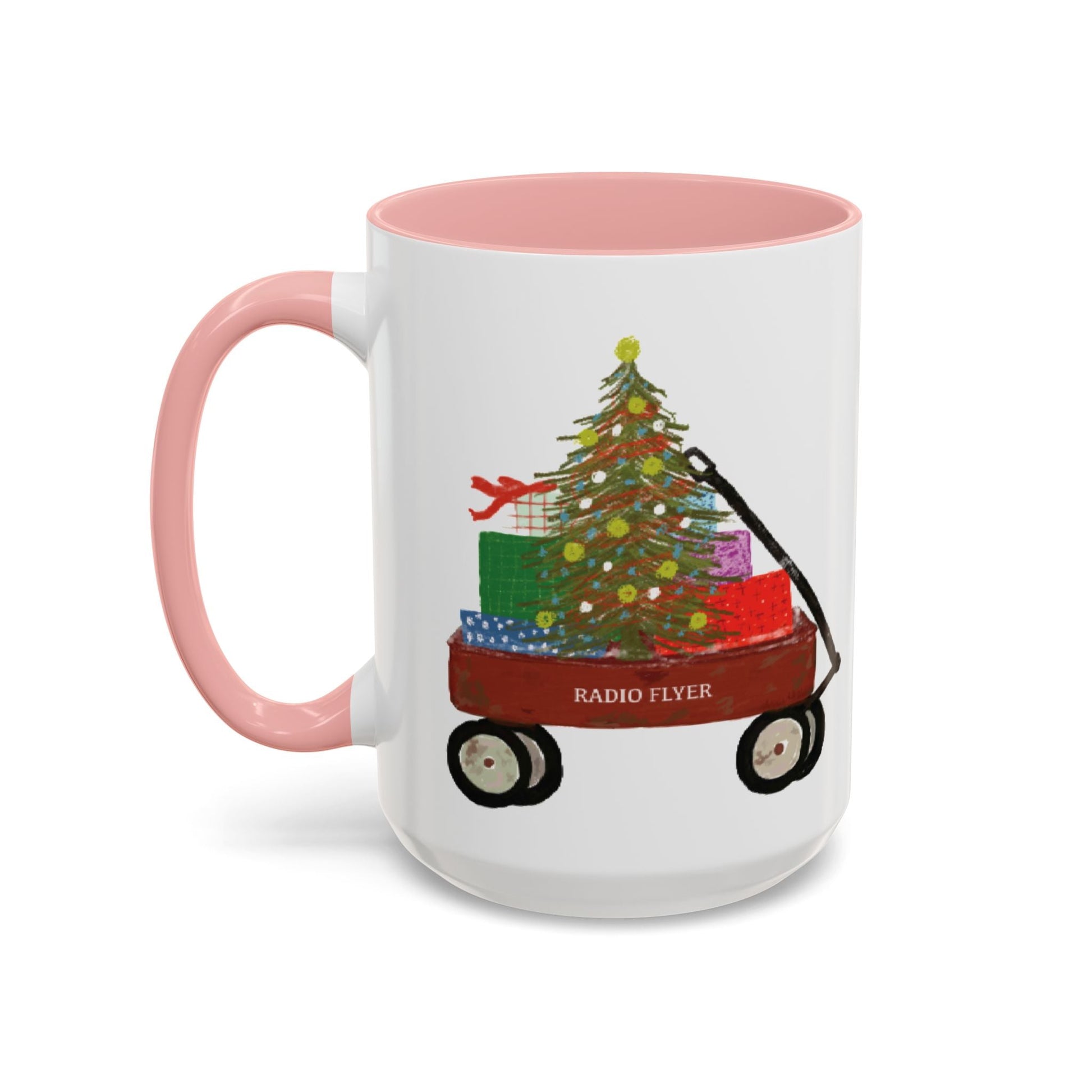 Radio Flyer Christmas Coffee Mug (11oz & 15oz) - Blue Cava