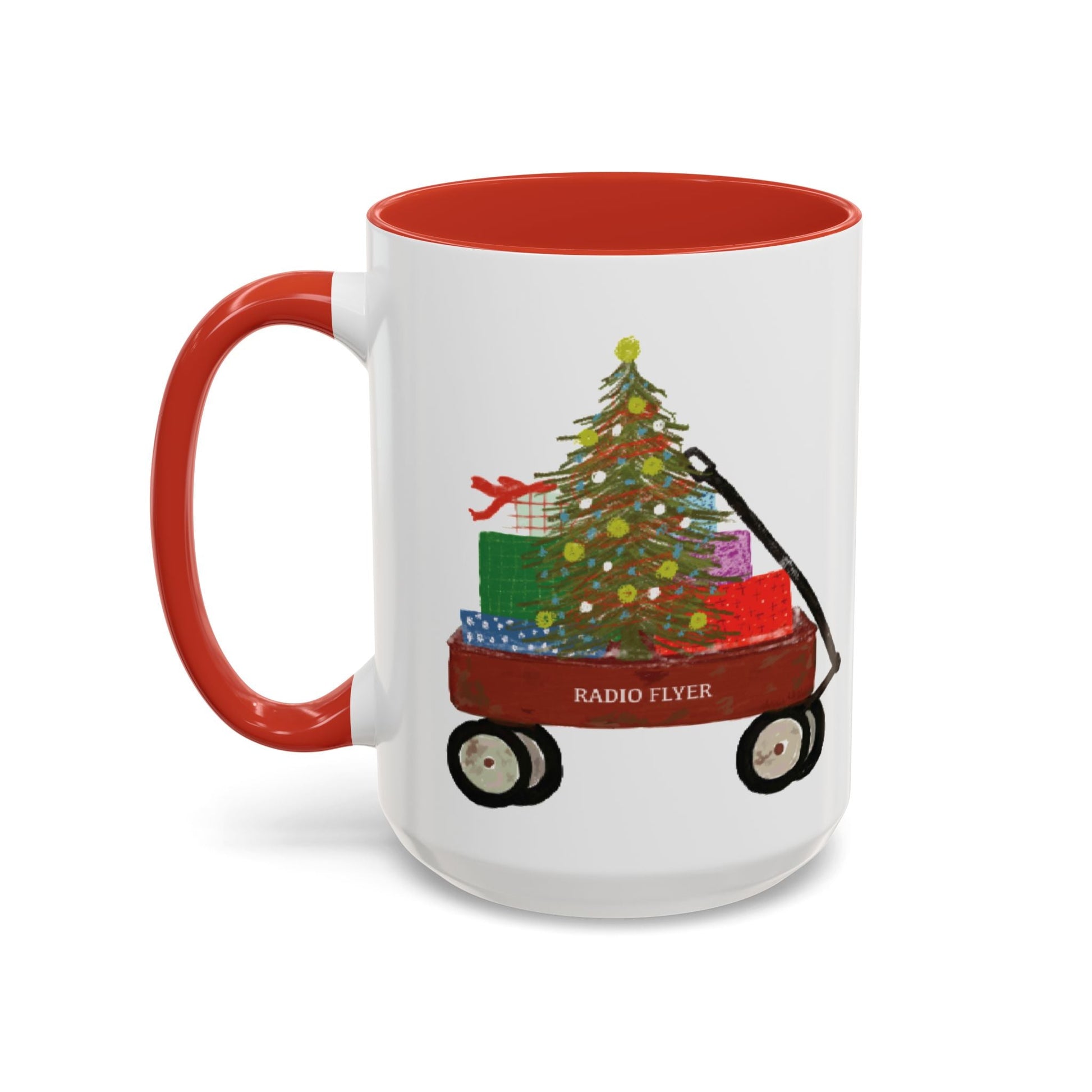 Radio Flyer Christmas Coffee Mug (11oz & 15oz) - Blue Cava