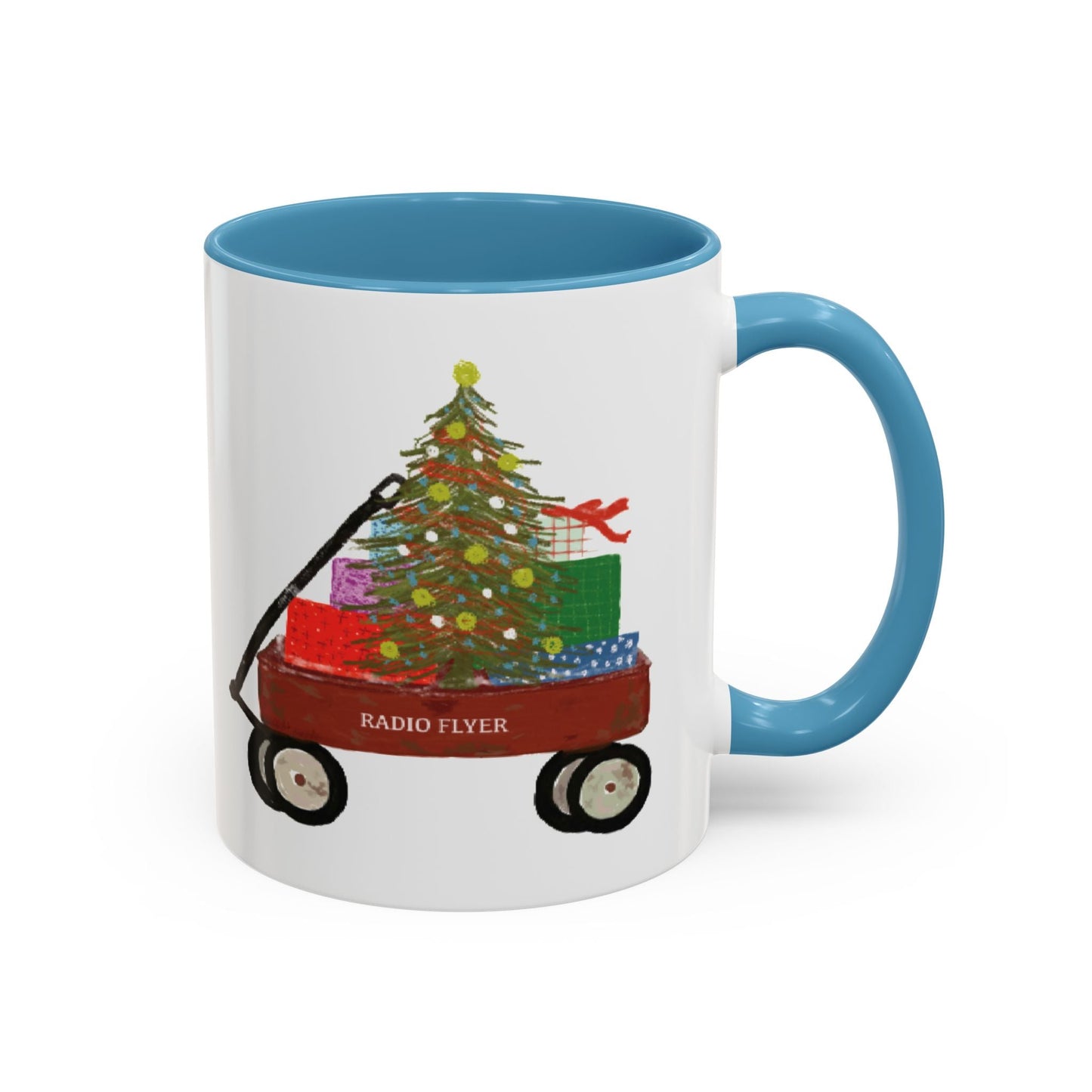 Radio Flyer Christmas Coffee Mug (11oz & 15oz) - Blue Cava