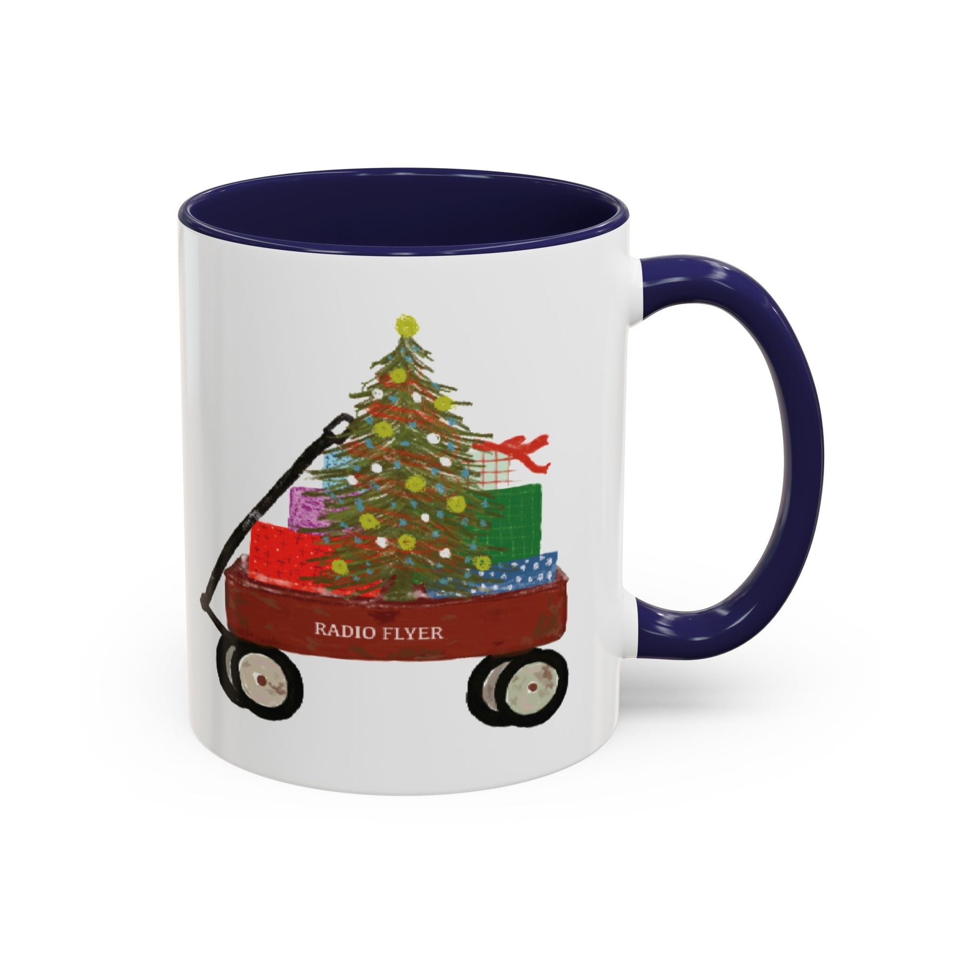 Radio Flyer Christmas Coffee Mug (11oz & 15oz) - Blue Cava