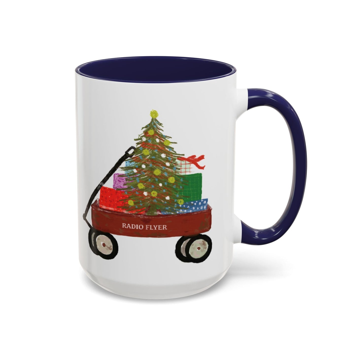 Radio Flyer Christmas Coffee Mug (11oz & 15oz) - Blue Cava