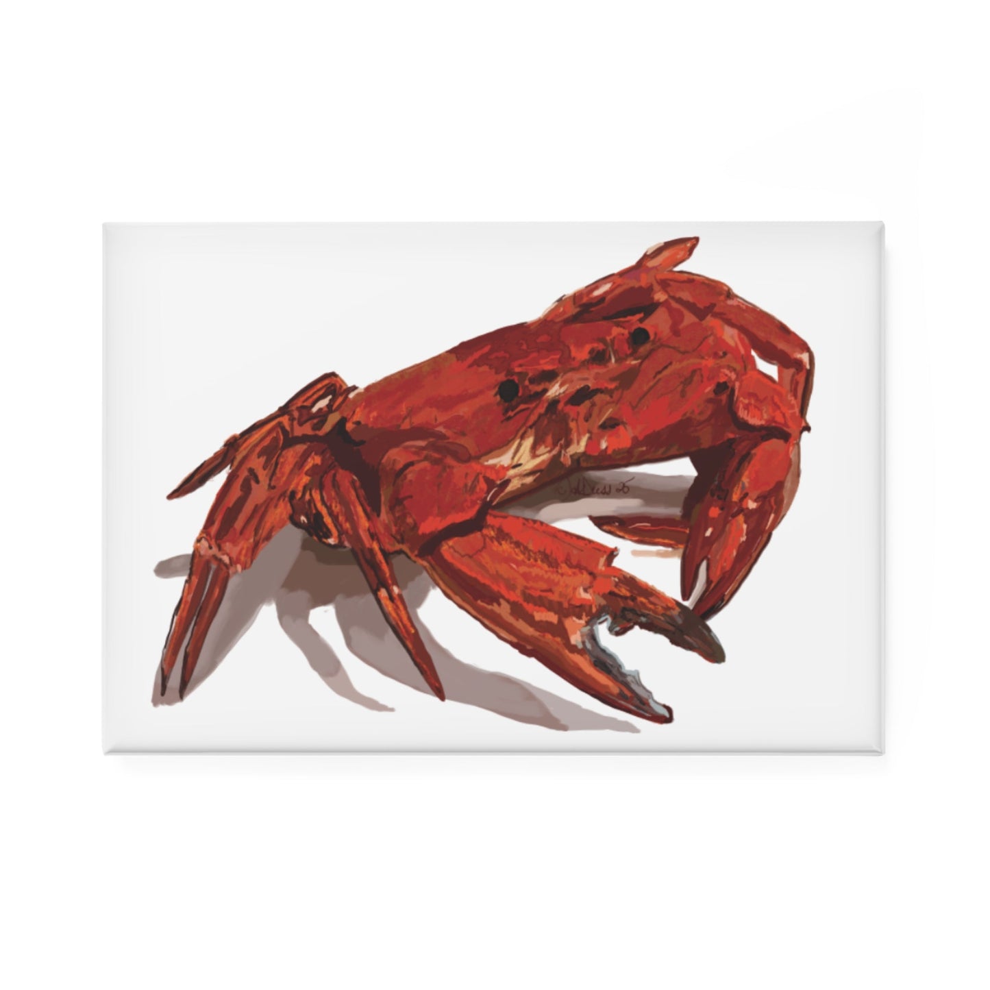 Red Crab - Button Magnet - Fun Kitchen Decor (1 & 10 pcs) - Blue Cava