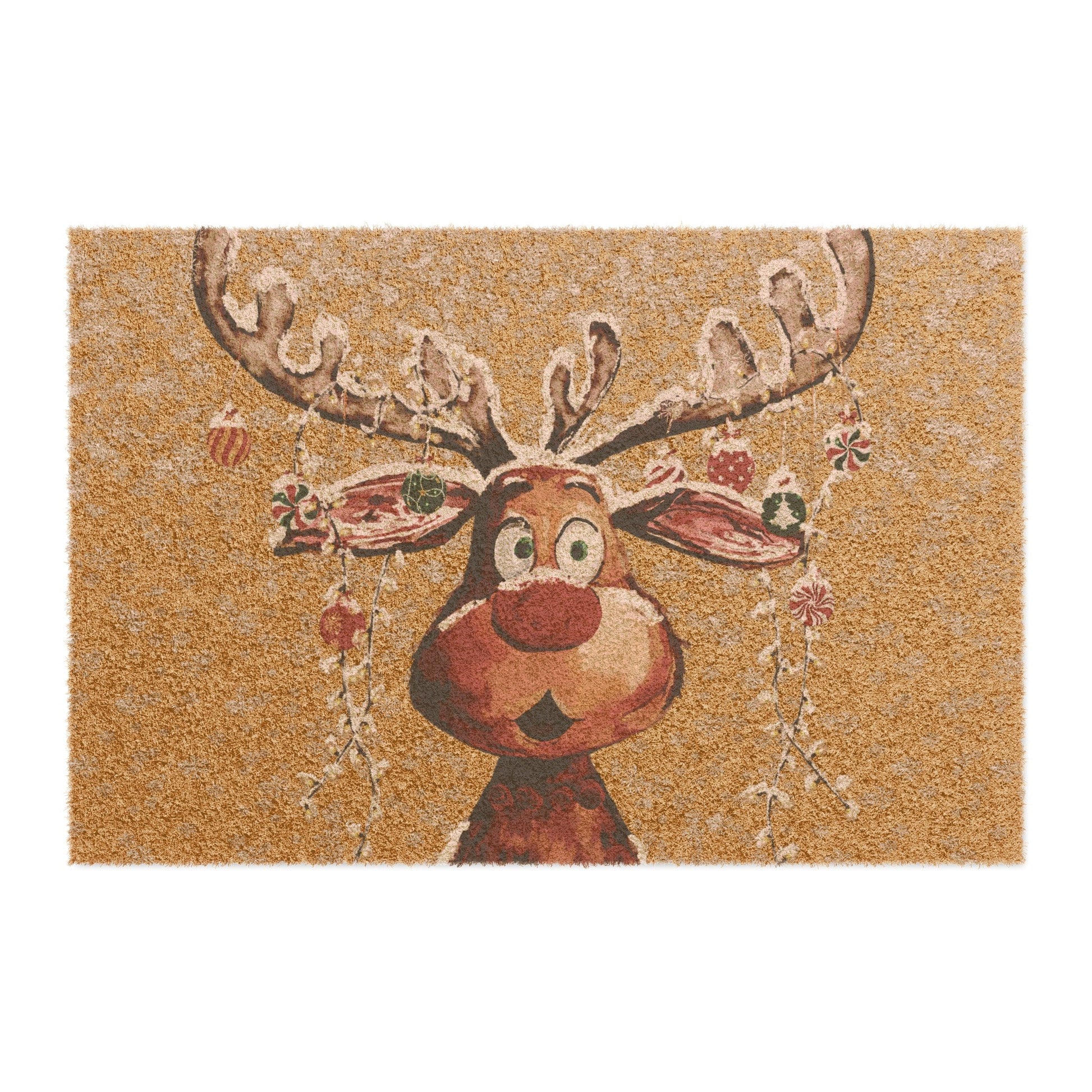 Reindeer Holiday Doormat - Blue Cava