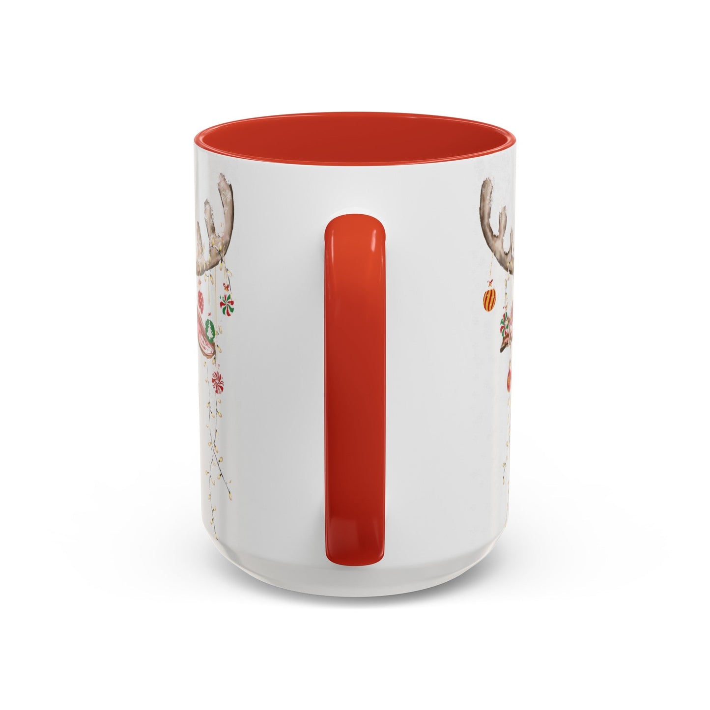 Reindeer Two Tone Accent Coffee Mug (11oz, 15oz) - Blue Cava