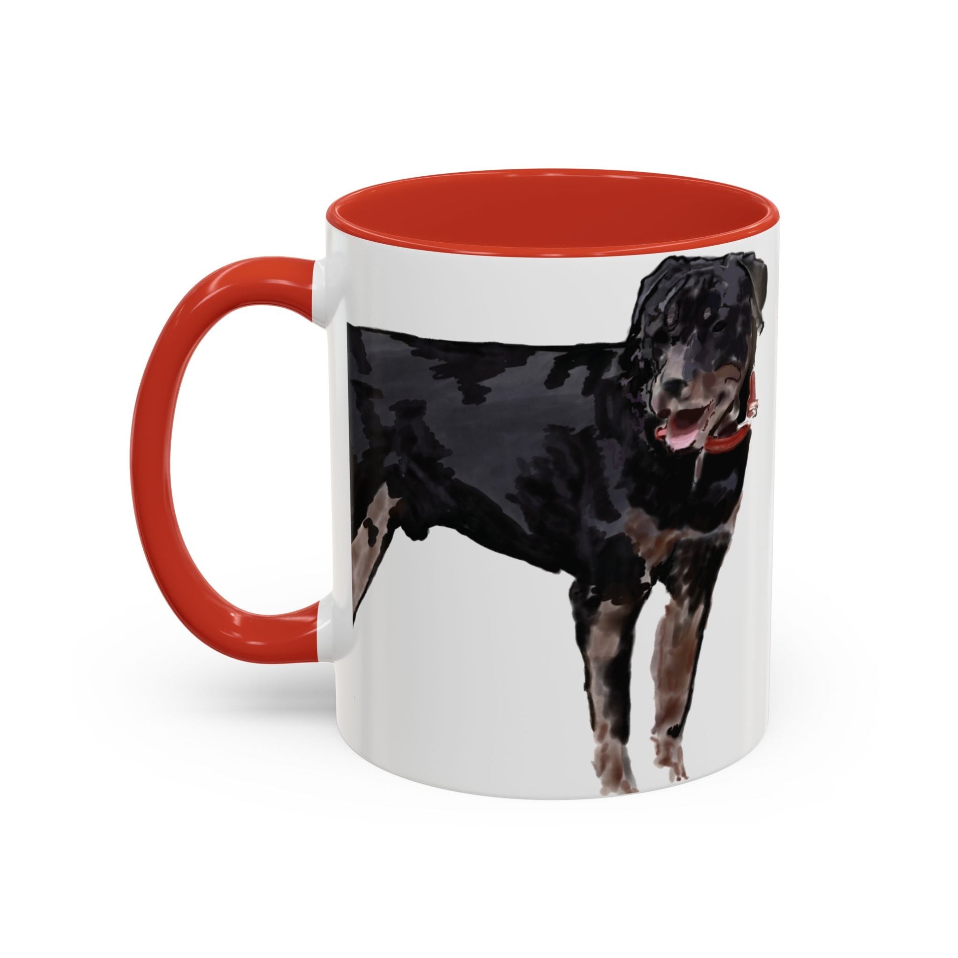 Rottweiler Two Tone Coffee Mug (11oz & 15oz) - Blue Cava