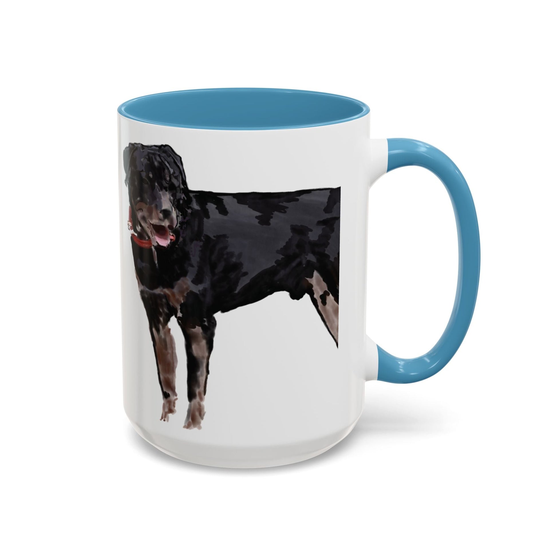 Rottweiler Two Tone Coffee Mug (11oz & 15oz) - Blue Cava