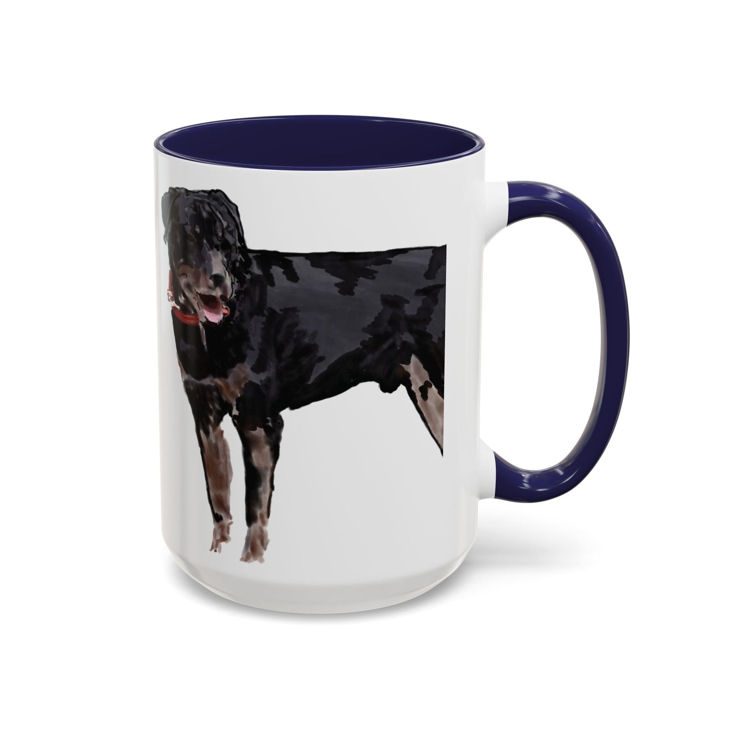 Rottweiler Two Tone Coffee Mug (11oz & 15oz) - Blue Cava