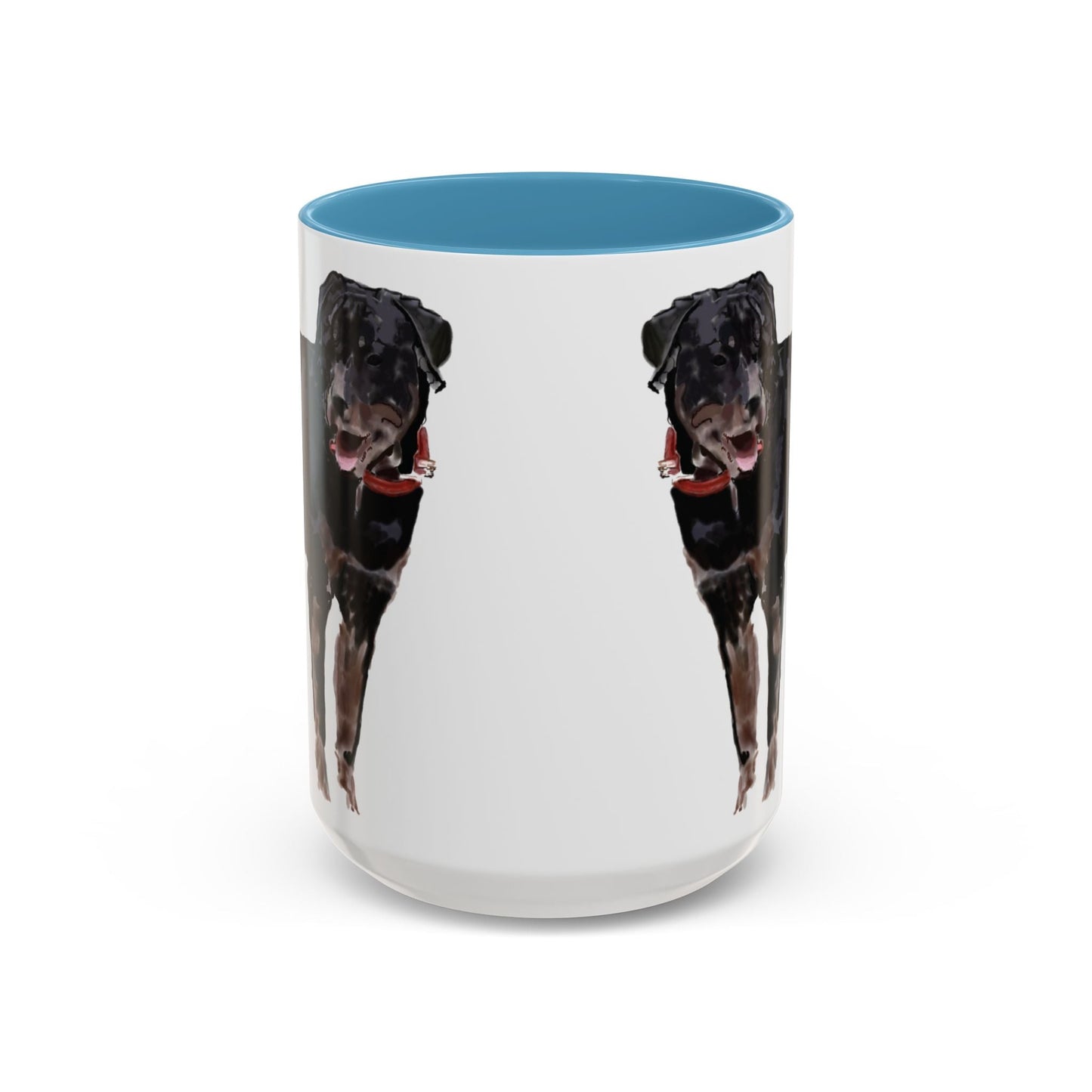 Rottweiler Two Tone Coffee Mug (11oz & 15oz) - Blue Cava