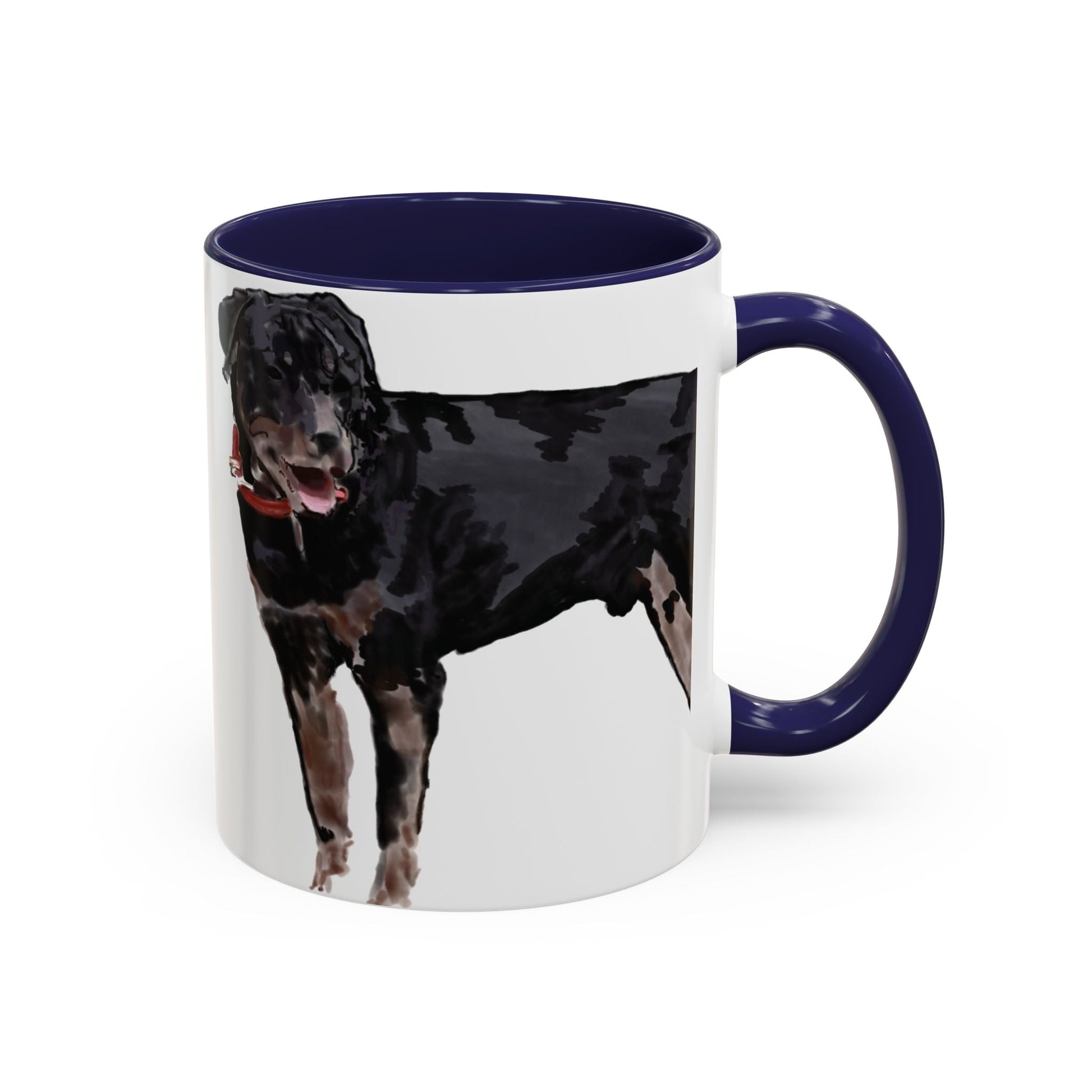 Rottweiler Two Tone Coffee Mug (11oz & 15oz) - Blue Cava