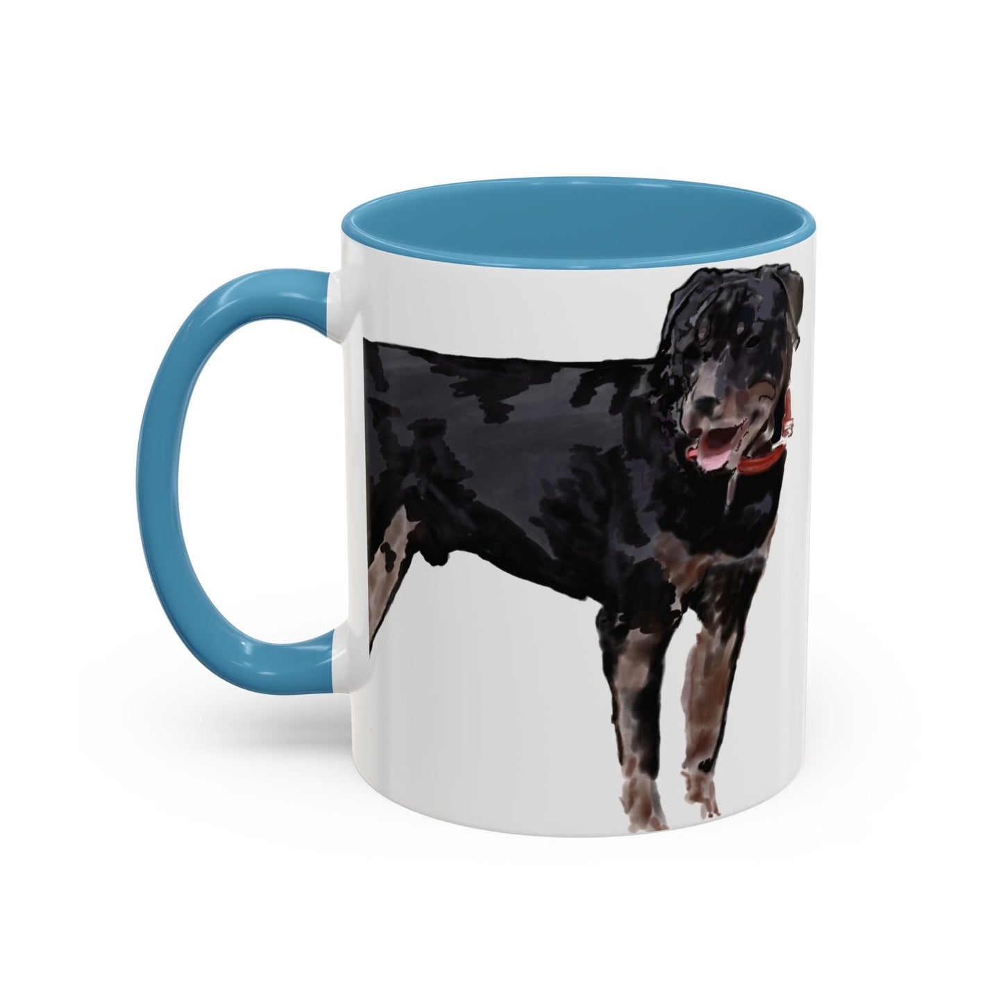 Rottweiler Two Tone Coffee Mug (11oz & 15oz) - Blue Cava