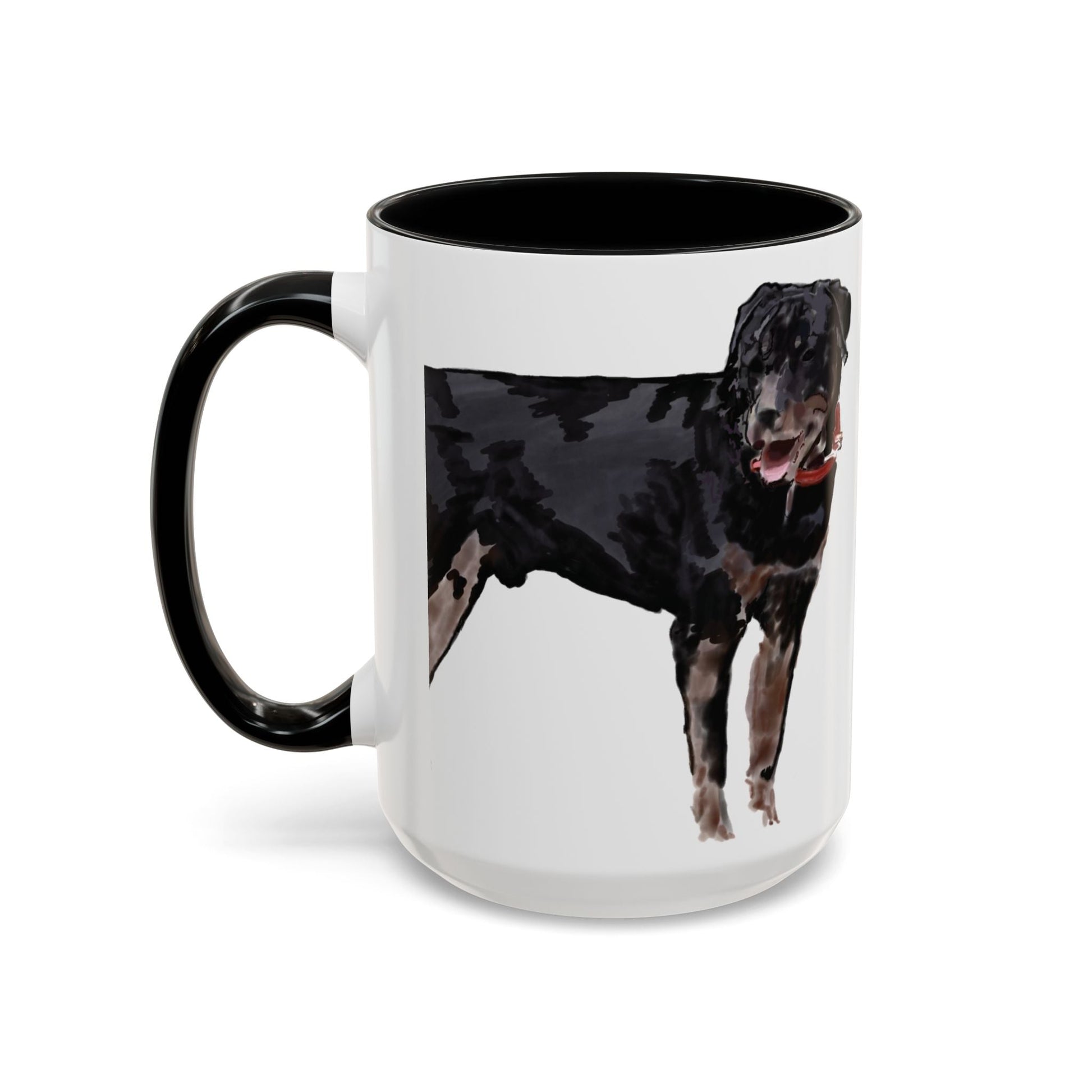 Rottweiler Two Tone Coffee Mug (11oz & 15oz) - Blue Cava